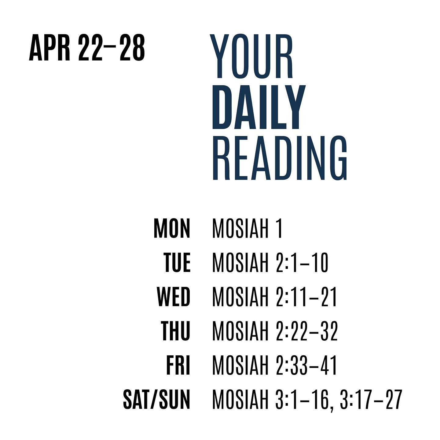 This week in Come, Follow Me we will be studying Mosiah 1-3 in the Book of Mormon.

 
Here are the segments you can look forward to:

SEGMENT ONE: INHERITANCE OF FAITH

SEGMENT TWO: THE MYSTERIES

SEGMENT THREE: A KING LIKE JESUS

SEGMENT FOUR: IT BE