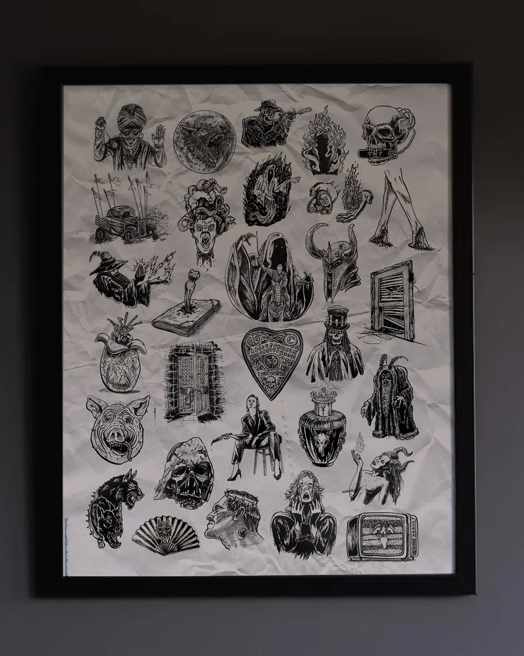 Inktober 2021 Flash Sheet Print