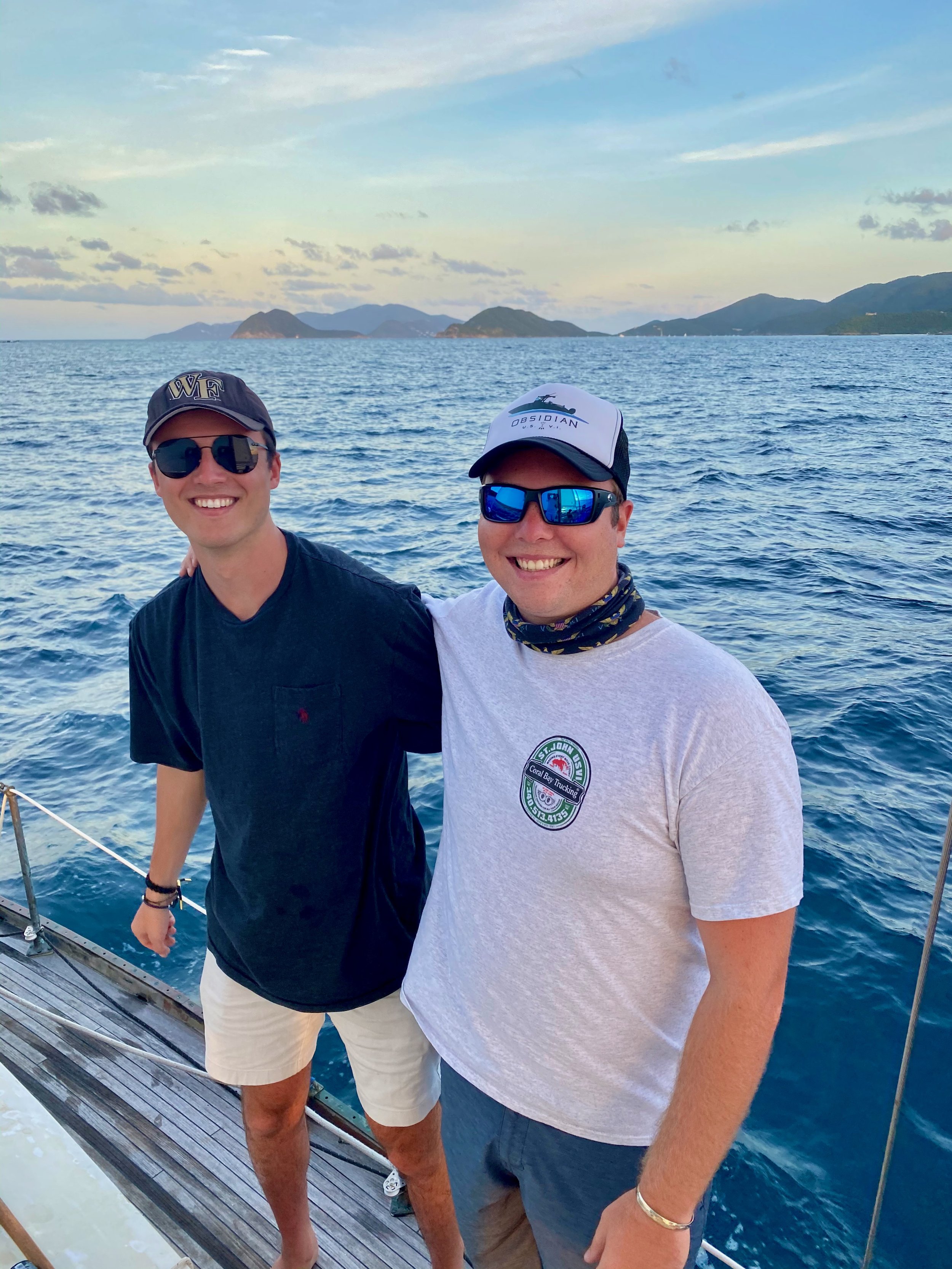With Eli and island friends on S&S Pilot 33  near St John