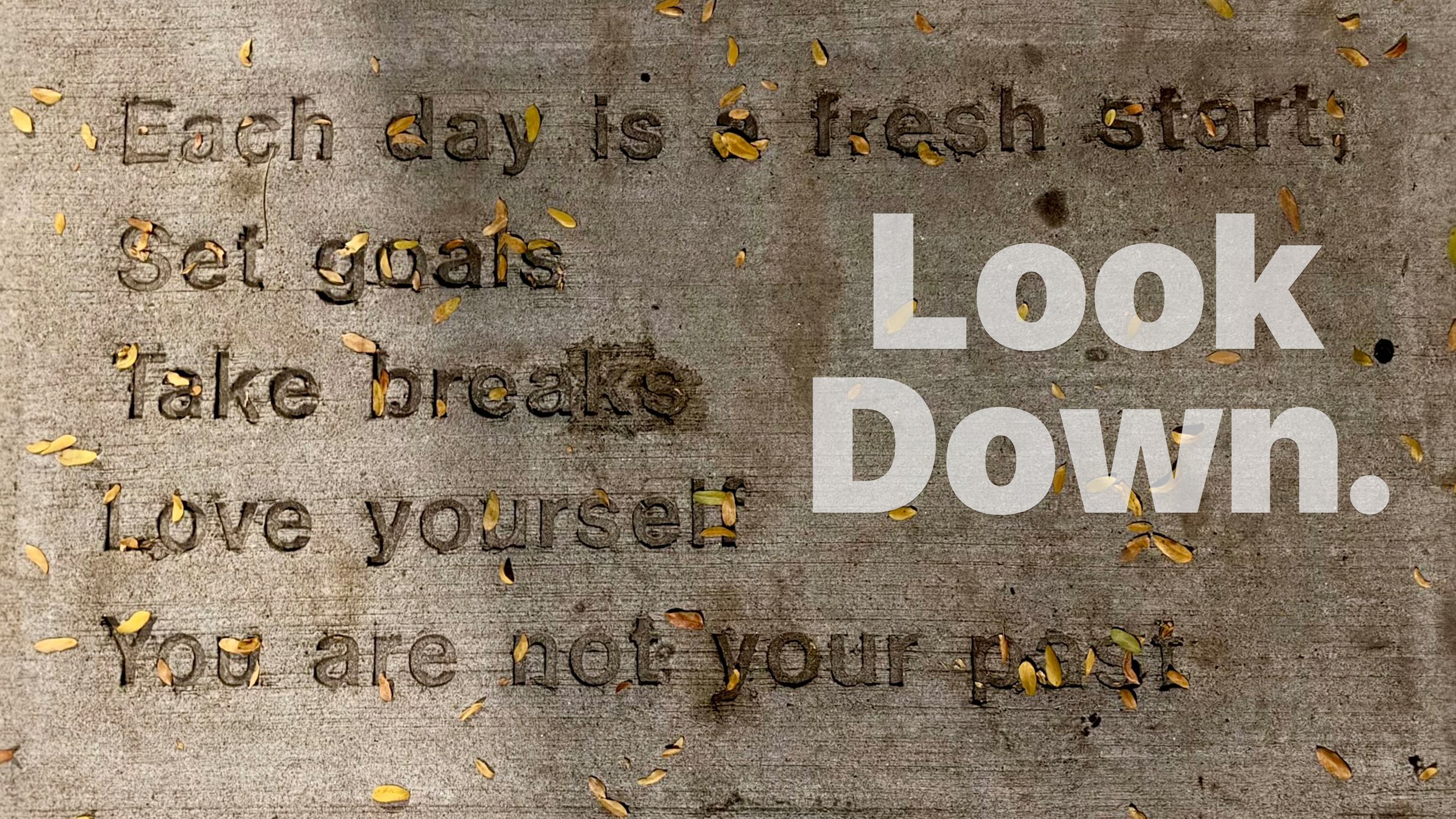 Look Down.