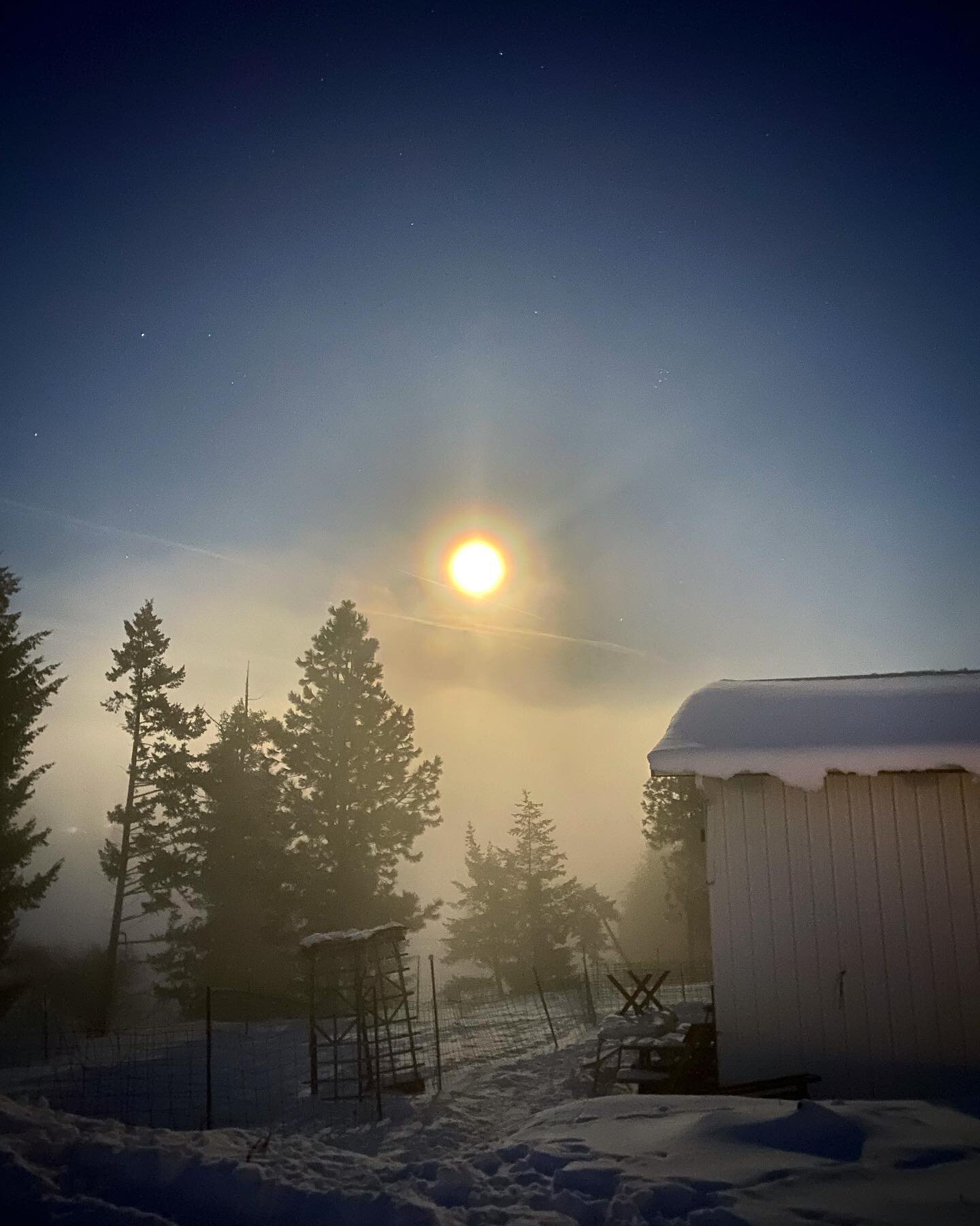 Full moon&hellip; dense fog&hellip; snow. 

I hope I never lose my love and wonder of this place we have made our home. 

Have you told your young children that they can always come home. I know I come from a privilege place because I&rsquo;ve built 