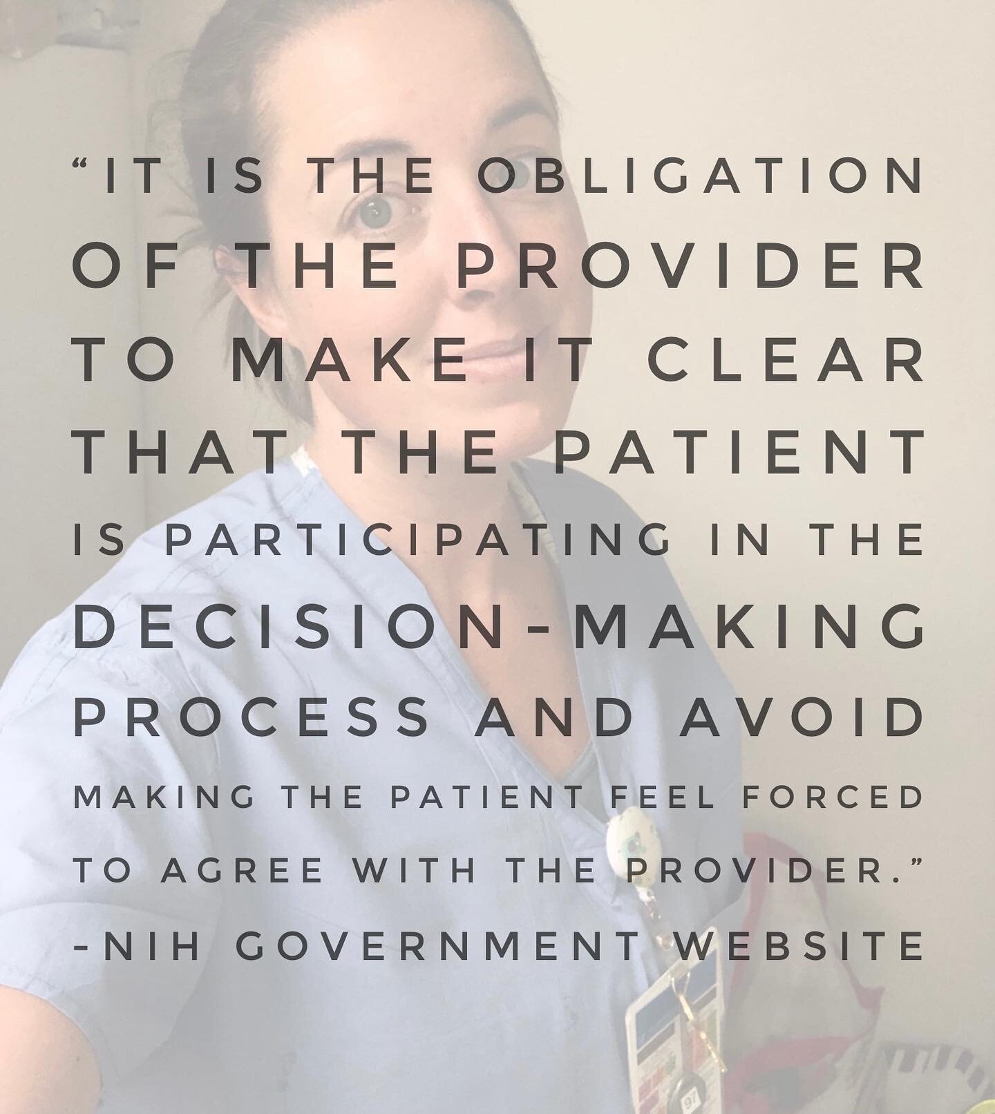 Tomorrow is week 5 on our journey into learning how to navigate a holistic hospital birth. The law of informed consent is the foundation on which we build our birth mission statement. I have often seen that hospital staff forgets the question mark at