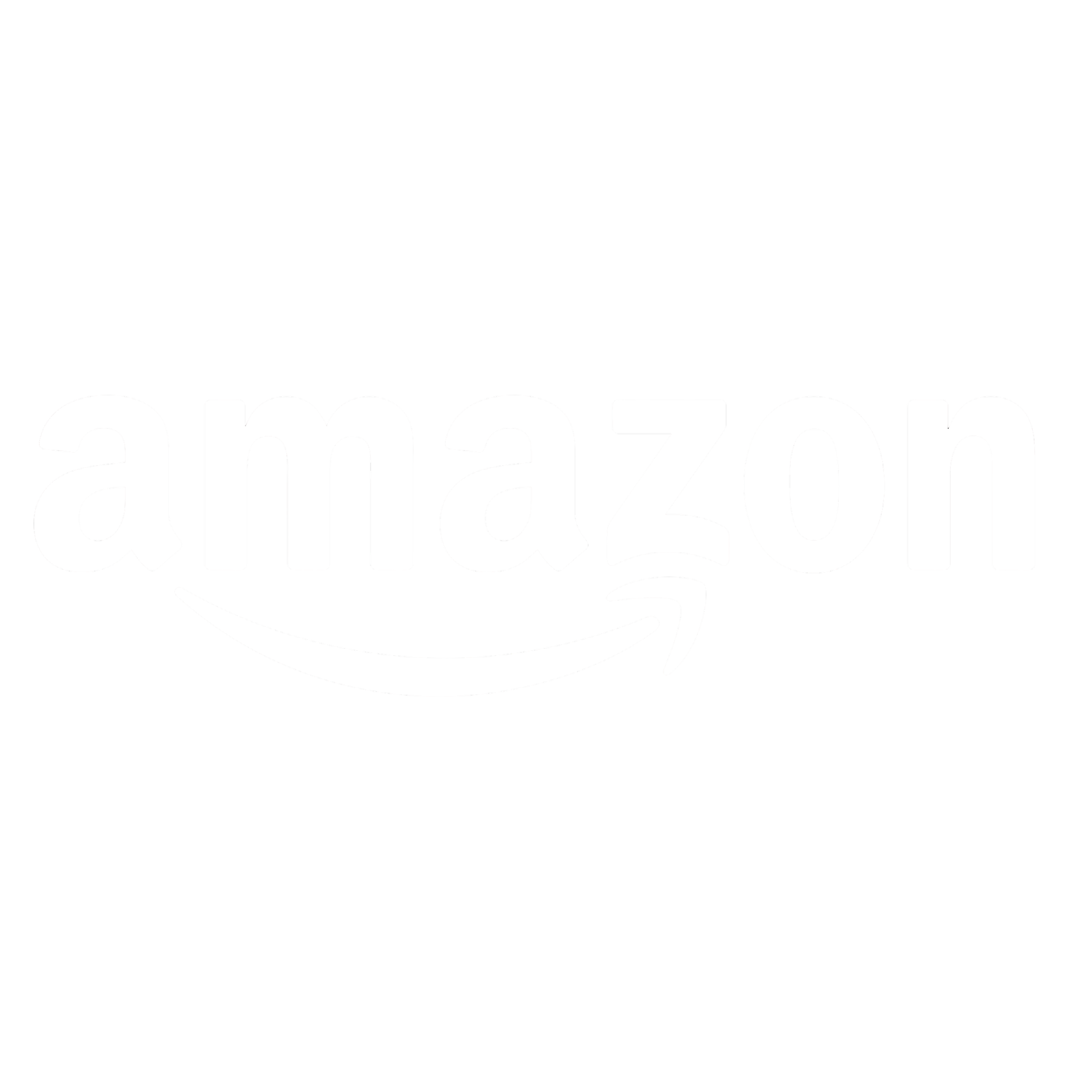 Black background with the white Amazon logo and text.