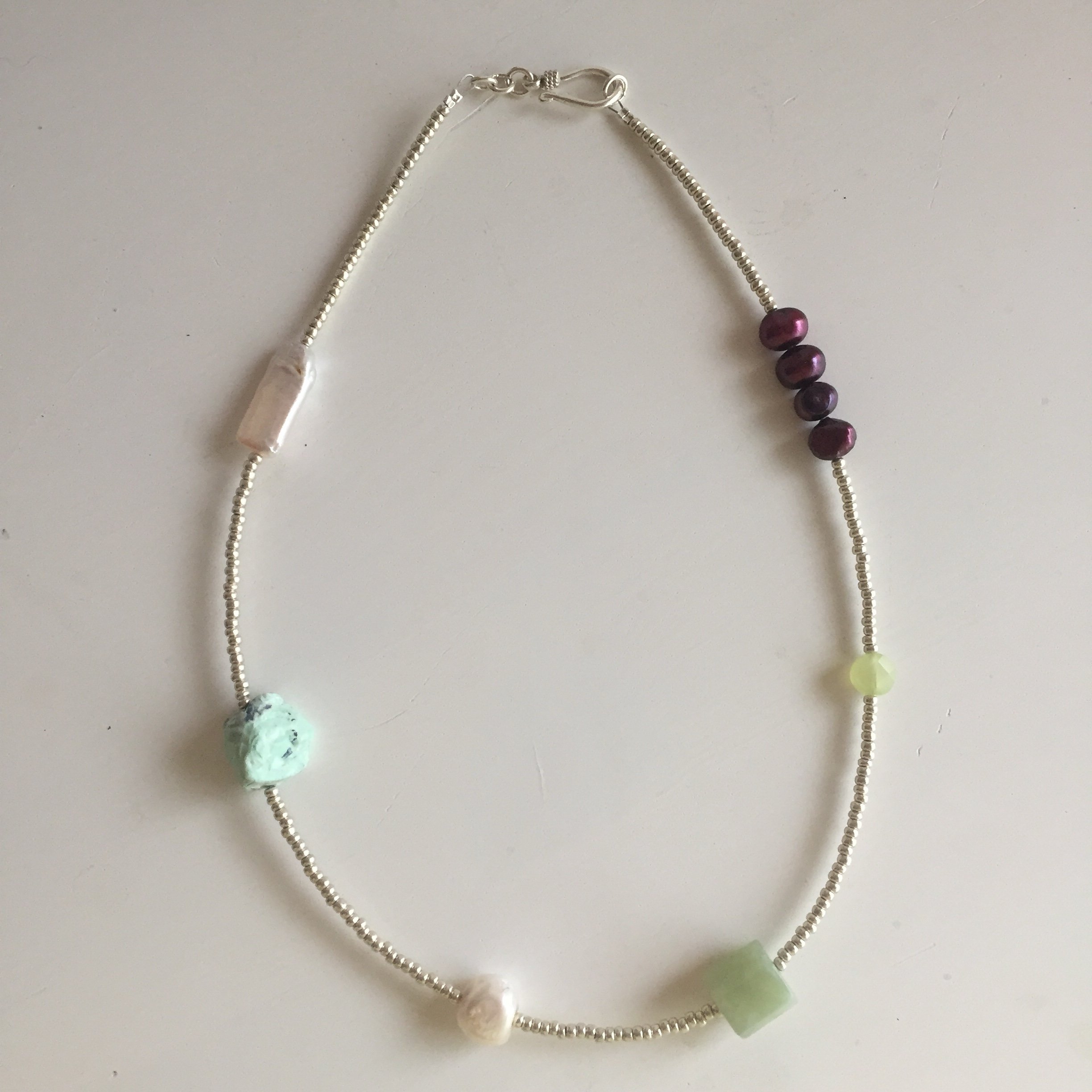aubergine pearl necklace