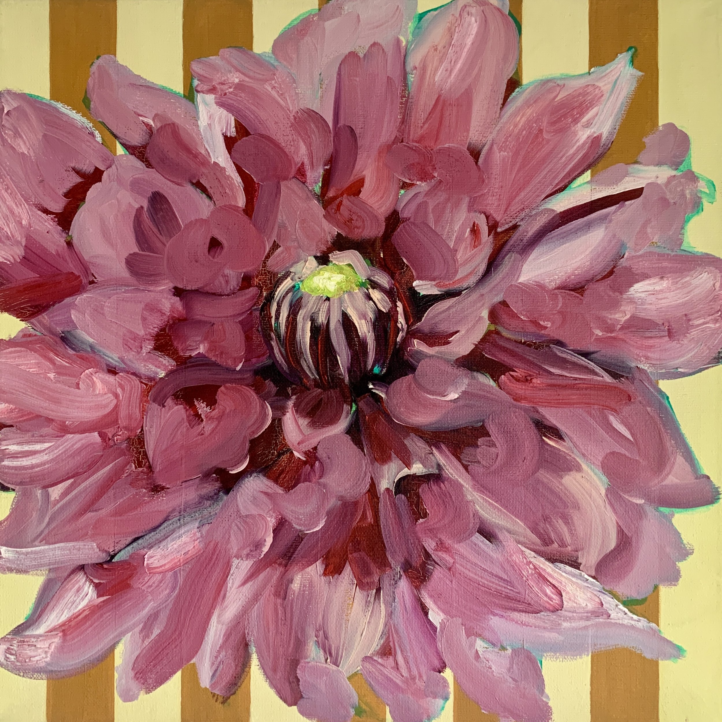 'bereft dahlia' oil on canvas, 2024