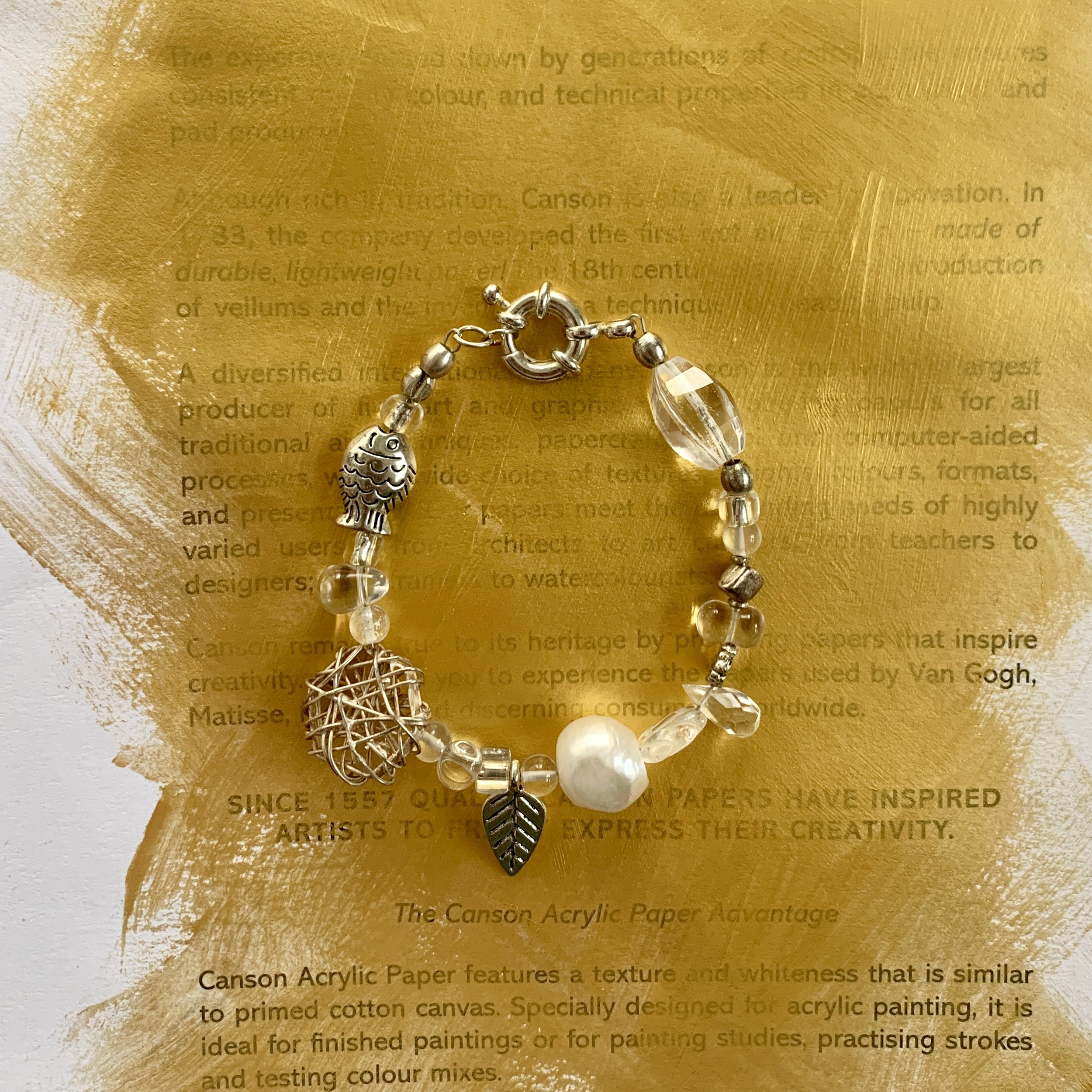 chrome pearl bracelet