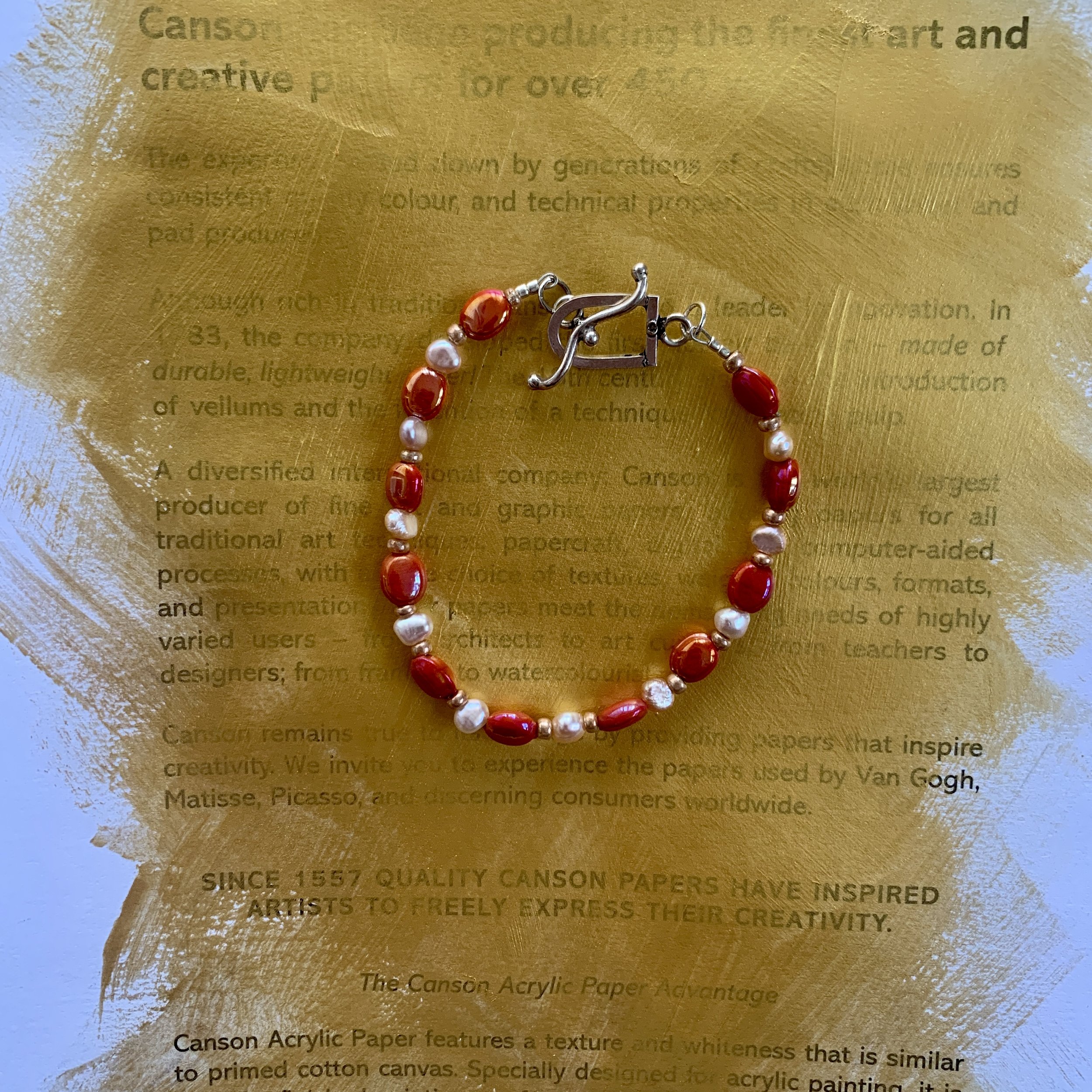 grape tomatoes pearl bracelet