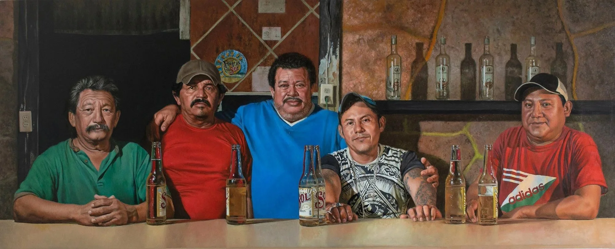 Cinco Amigos de Las Siete Copas
24" x 60" |  Oil on alluminum panel  |  2024