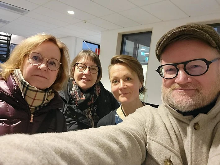 Bessök vid Uppsala universitet. Maria Klingenberg (2:a fr. h.)