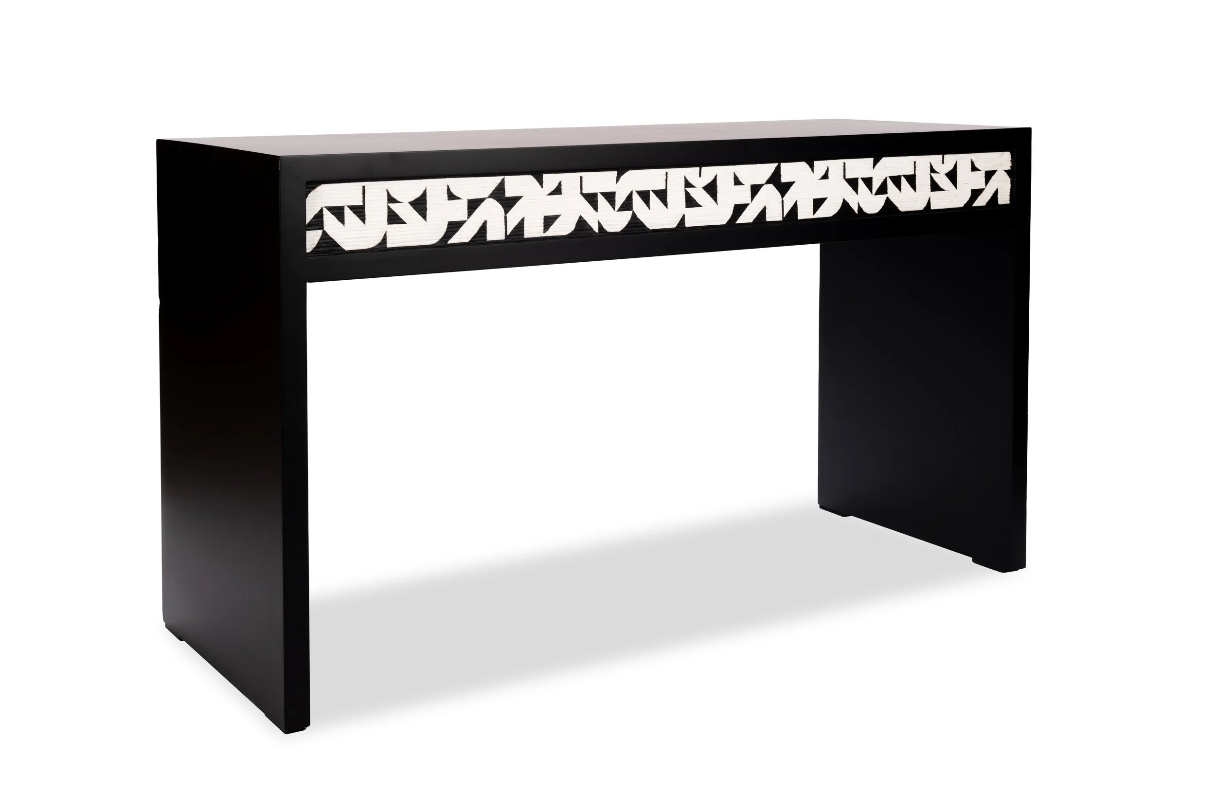 BLACK AND WHITE FORMS COUNTER TABLE  IN BLACK.JPG