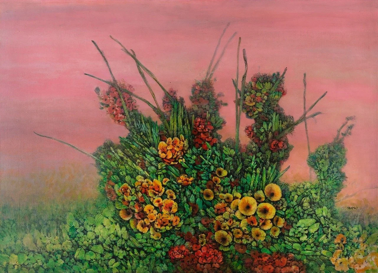 Flower Garden by Juvenal Sanso Cuevas &amp; Gonzalez Collection