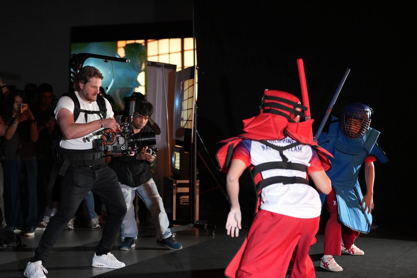 BURANO in action with Liam Edward Brennan on set