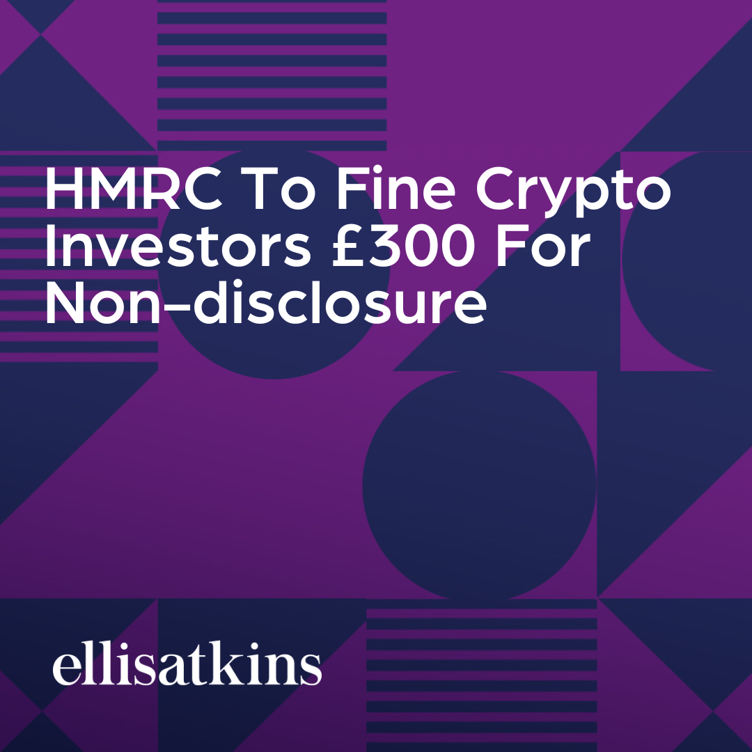 HMRC to fine crypto investors £300 for non-disclosure 