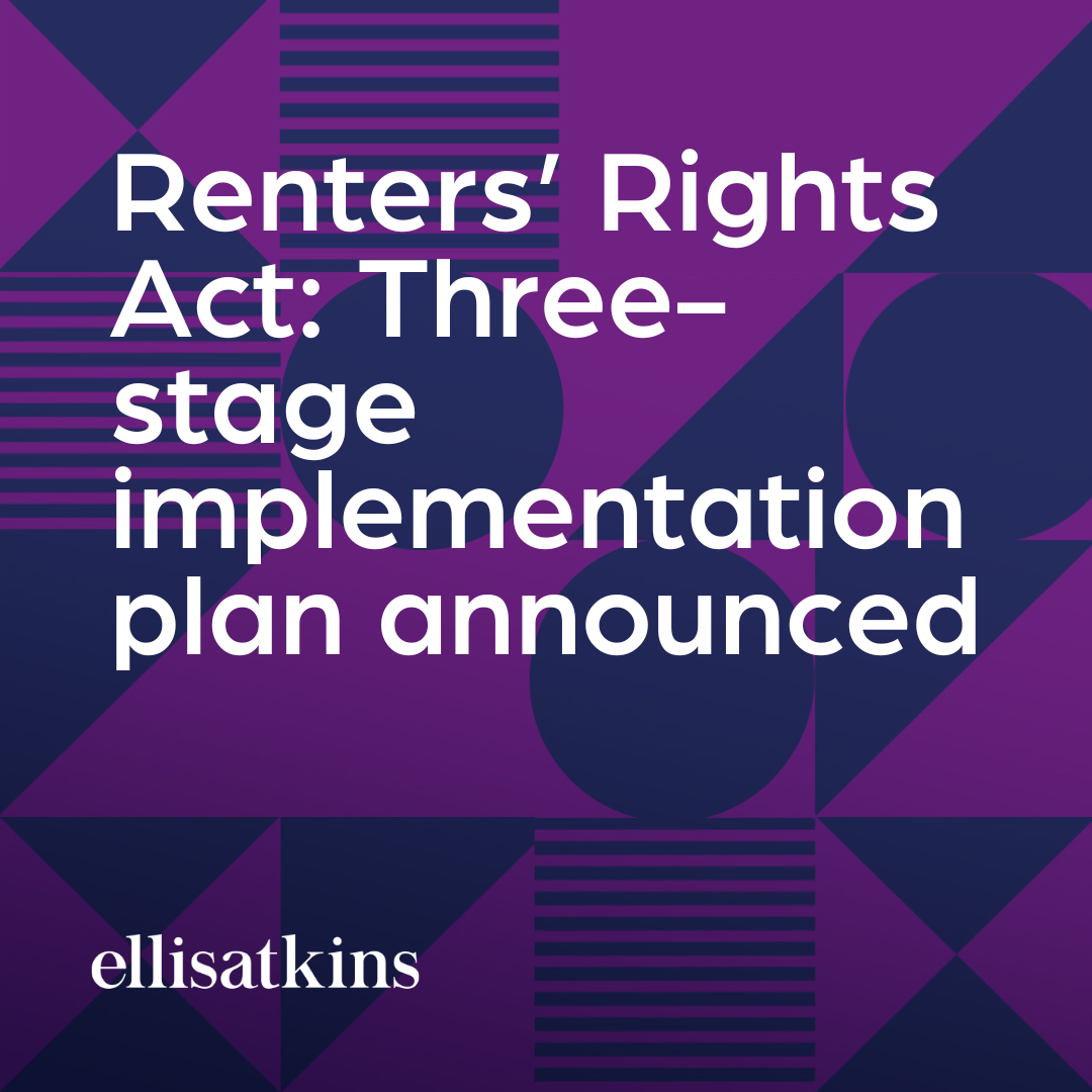 Renters’ Rights Act: Three-stage implementation plan announced&nbsp;
