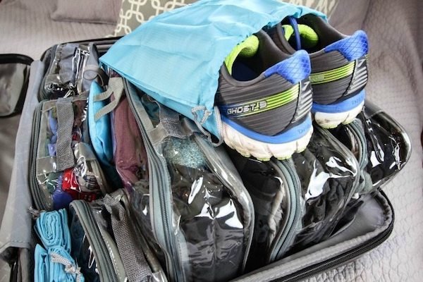 how to pack shoes in a suitcase