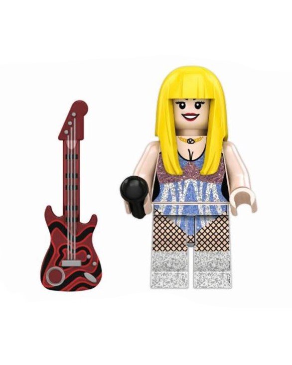 MOC Minifig - Taylor Swift - Taylor Swift (Black/Red Guitar)
