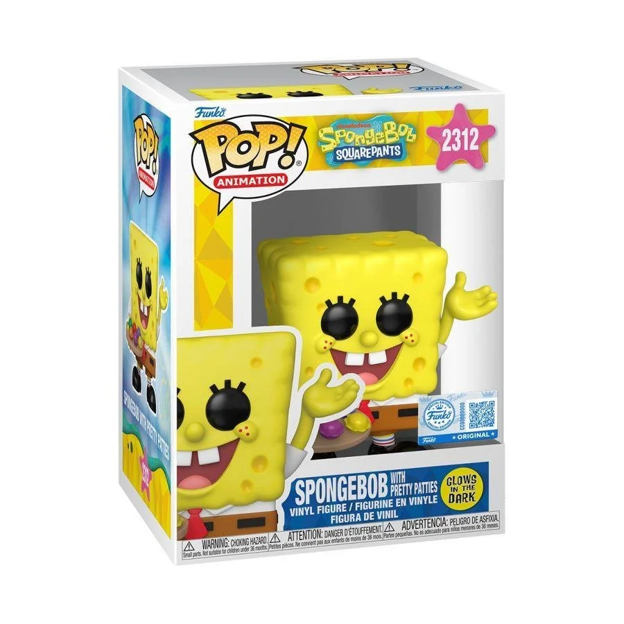 Spongebob Squarepants - Spongebob with Patties (US Exclusive) (GITD) Pop! Vinyl # 2312