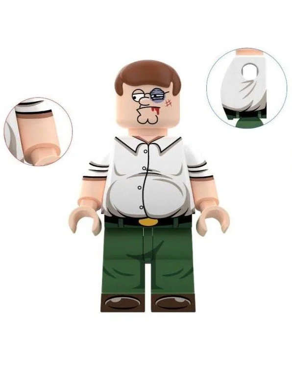 MOC Minifig - Family Guy - Peter Griffin (Black Eye)