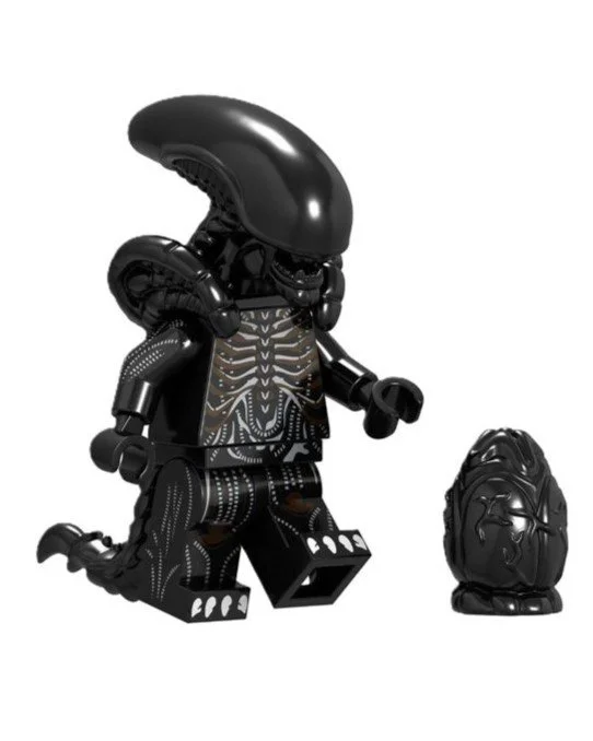 MOC Minifig - Alien Xenomorph (with Egg)
