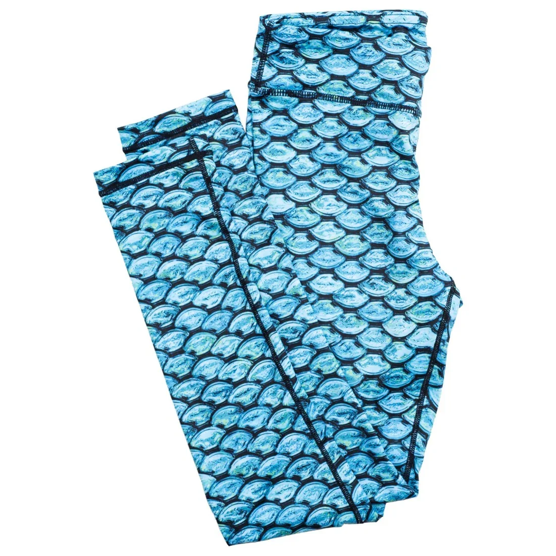 Tidal Teal Mermaid Leggings - Adult Medium
