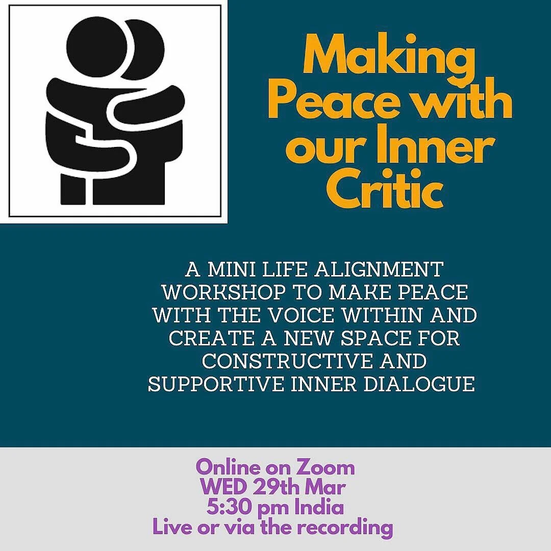 Let&rsquo;s make friends with our inner voice!
Let&rsquo;s try to understand it, hear its concerns and make peace. Let&rsquo;s create space for a new inner dialogue that is positive, supportive and constructive

This Wednesday 29th March

Hosted by A