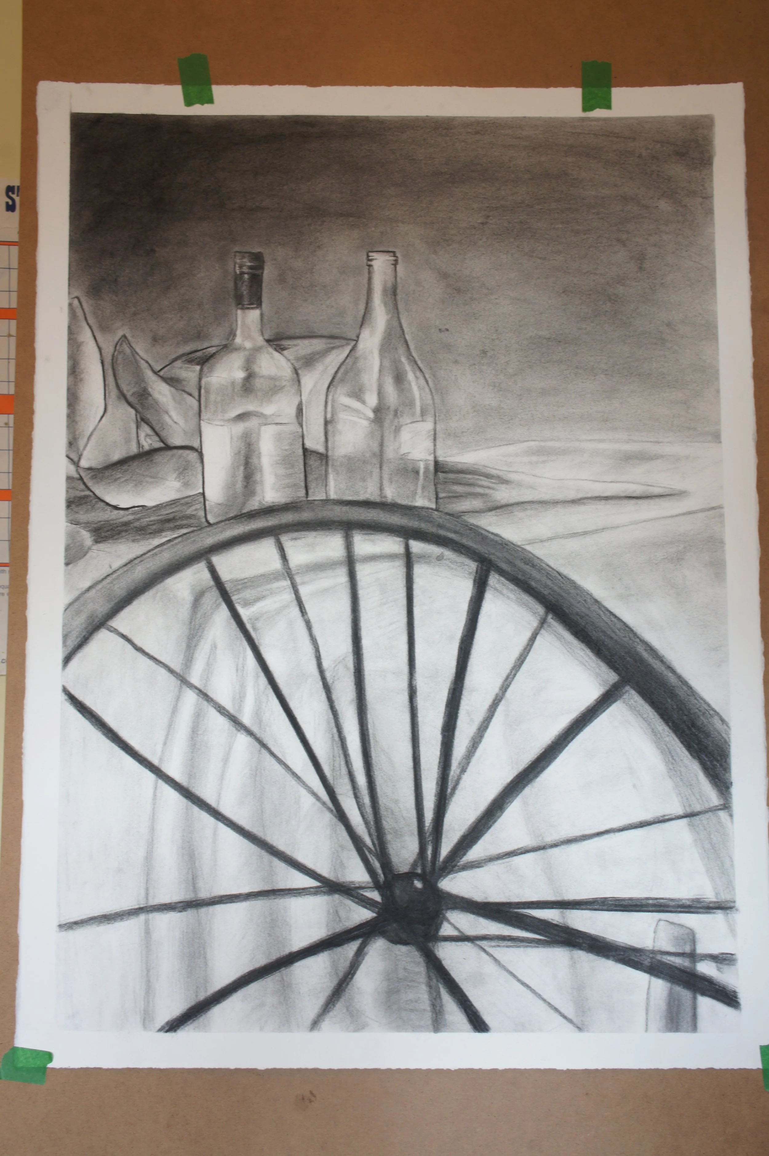 charcoal still life
original: 23 in by 35 in