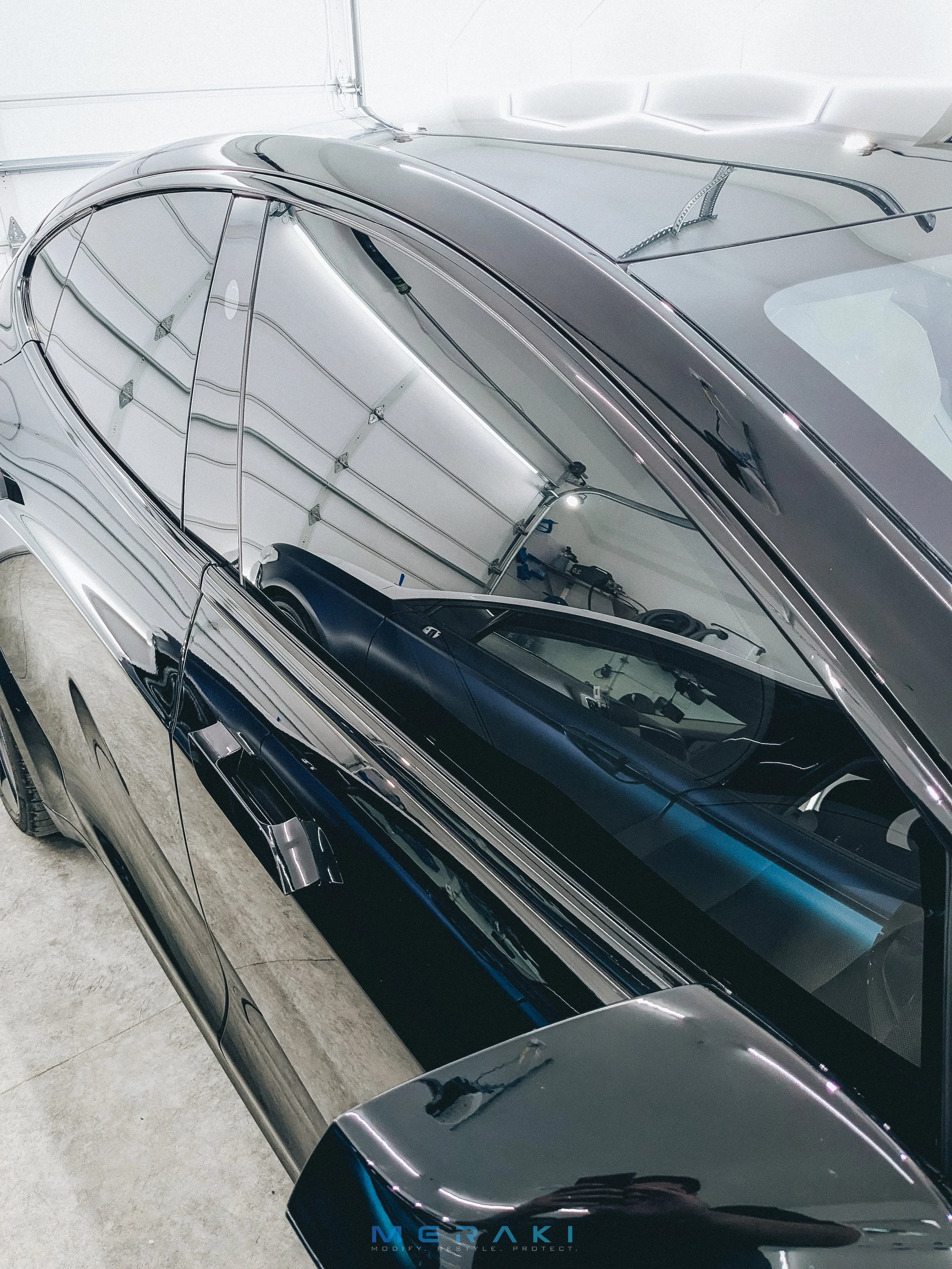 Gloss Black Window Chrome Delete | Tesla Model S Plaid