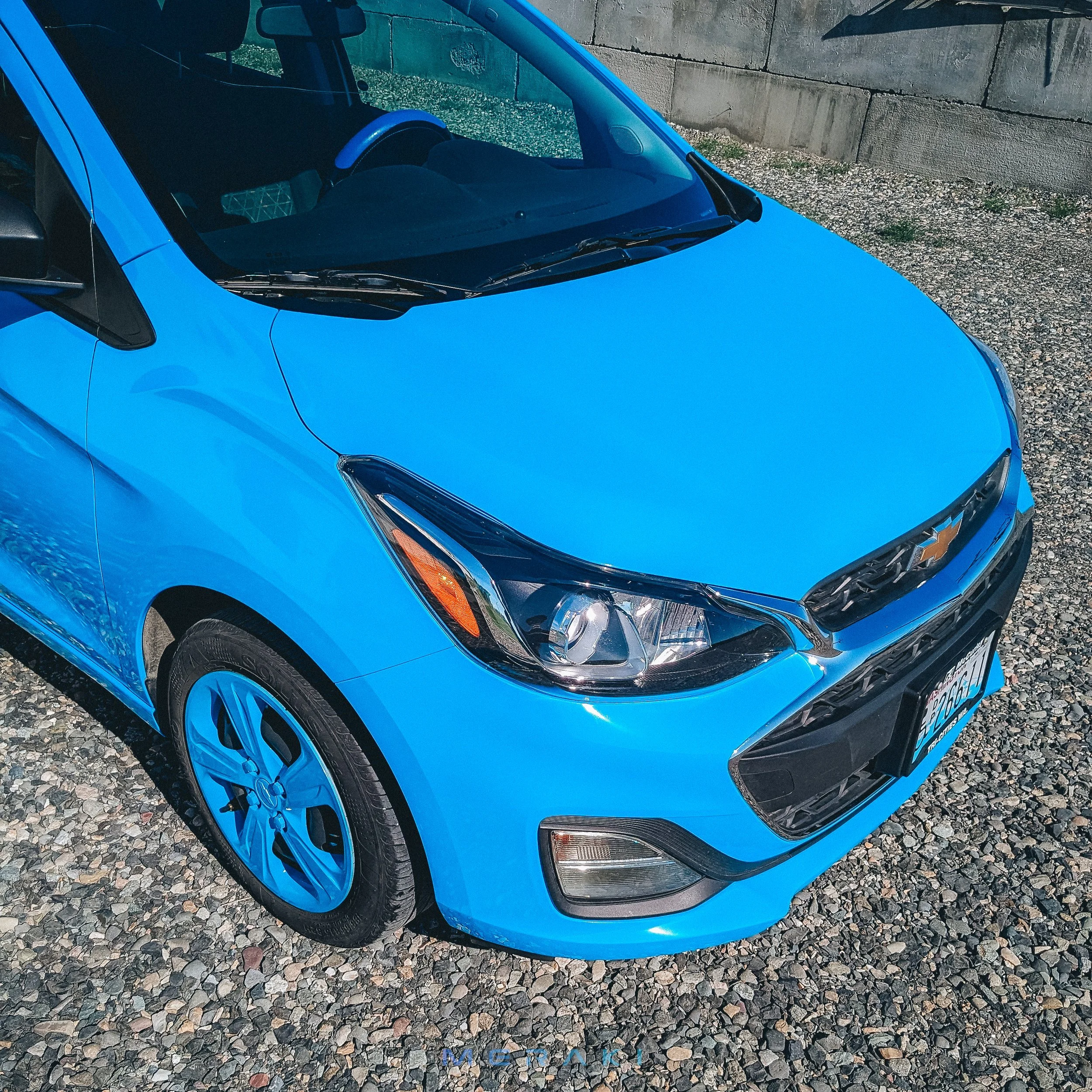 Gloss Light Blue Color-Change Wrap | Chevy Spark