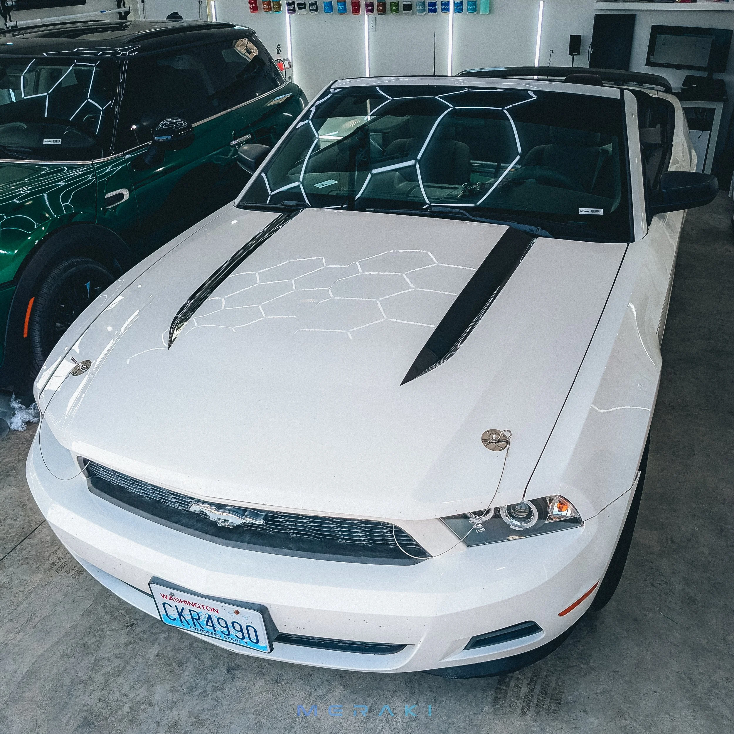 Gloss Black Hood Stripes | Ford Mustang
