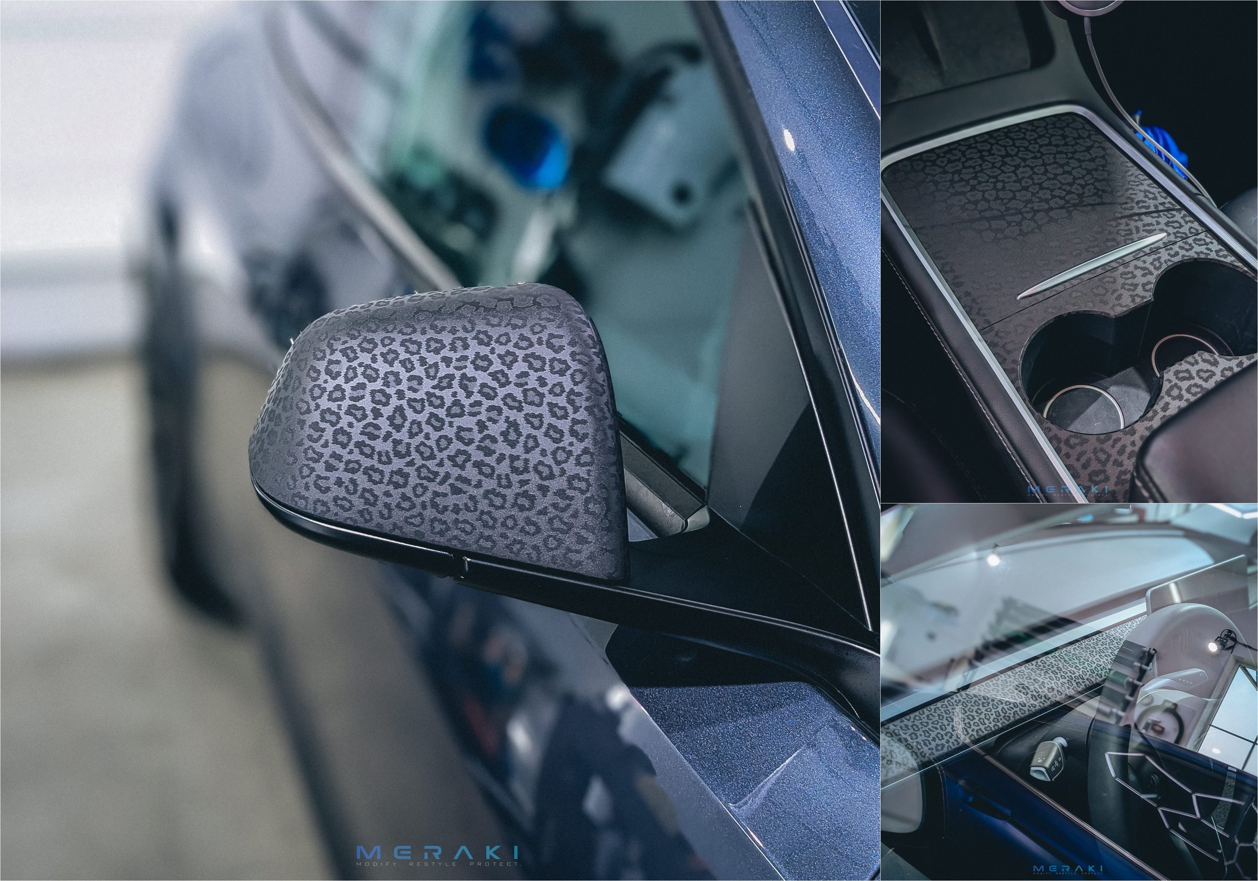 Cheetah Mirrors + Console | Tesla Model Y