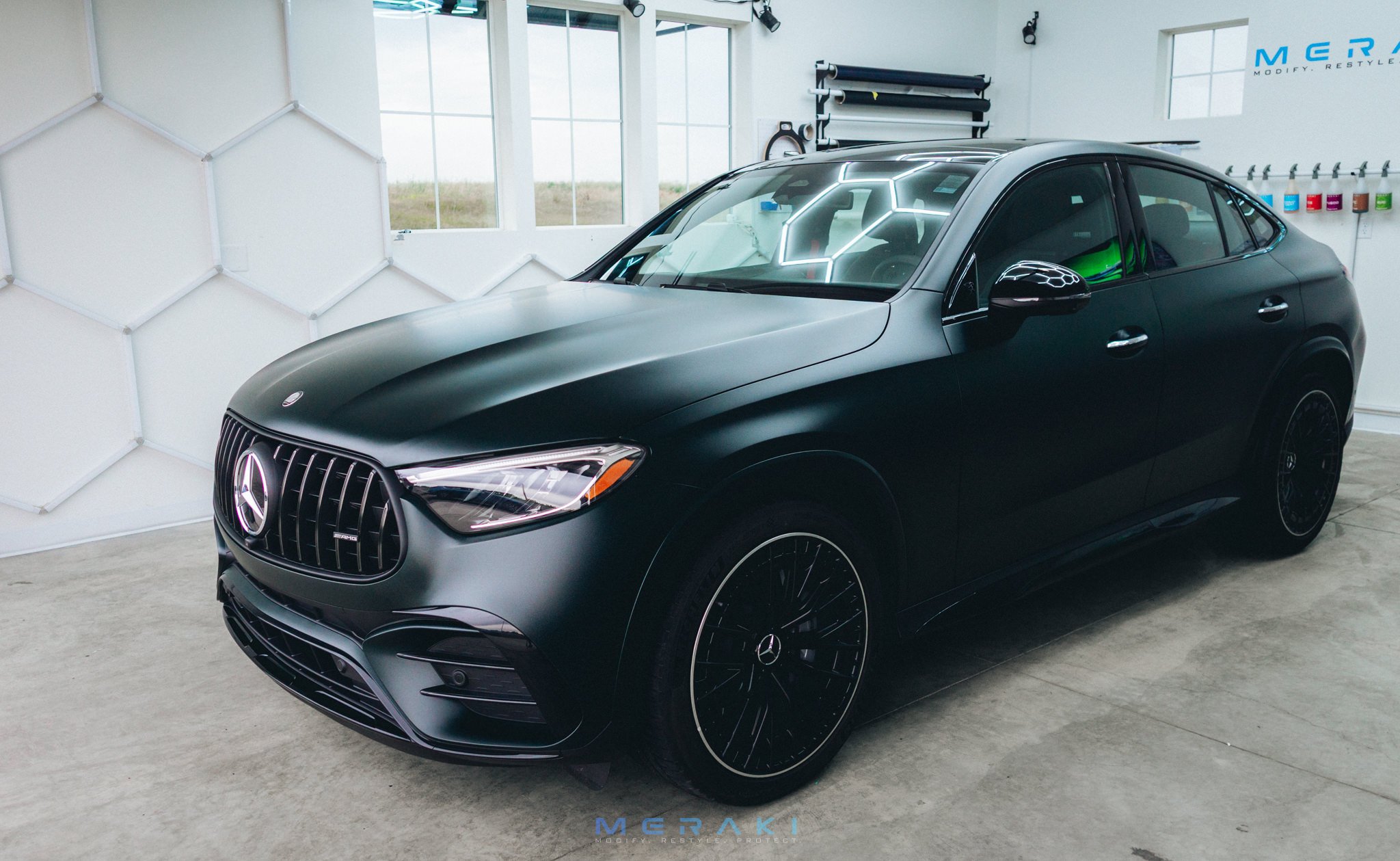 Matte Dark Green Color-Change Wrap | Mercedes GLC43