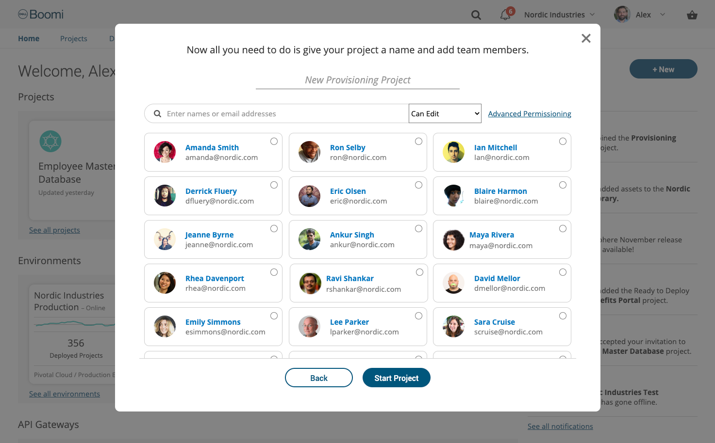 A large part of this project was to show the future platform as enterprise-ready. On enterprise integration teams projects can often be worked on by several specialists so support for collaboration is crucial.