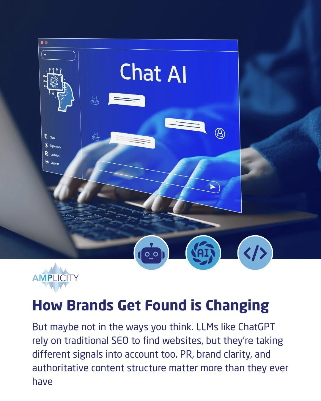 The rules of discoverability just changed and continue to evole. Most brands and businesses haven't caught up yet.

For years, showing up online meant ranking on Google. Build backlinks, target keywords, optimize your pages. While that playbook still