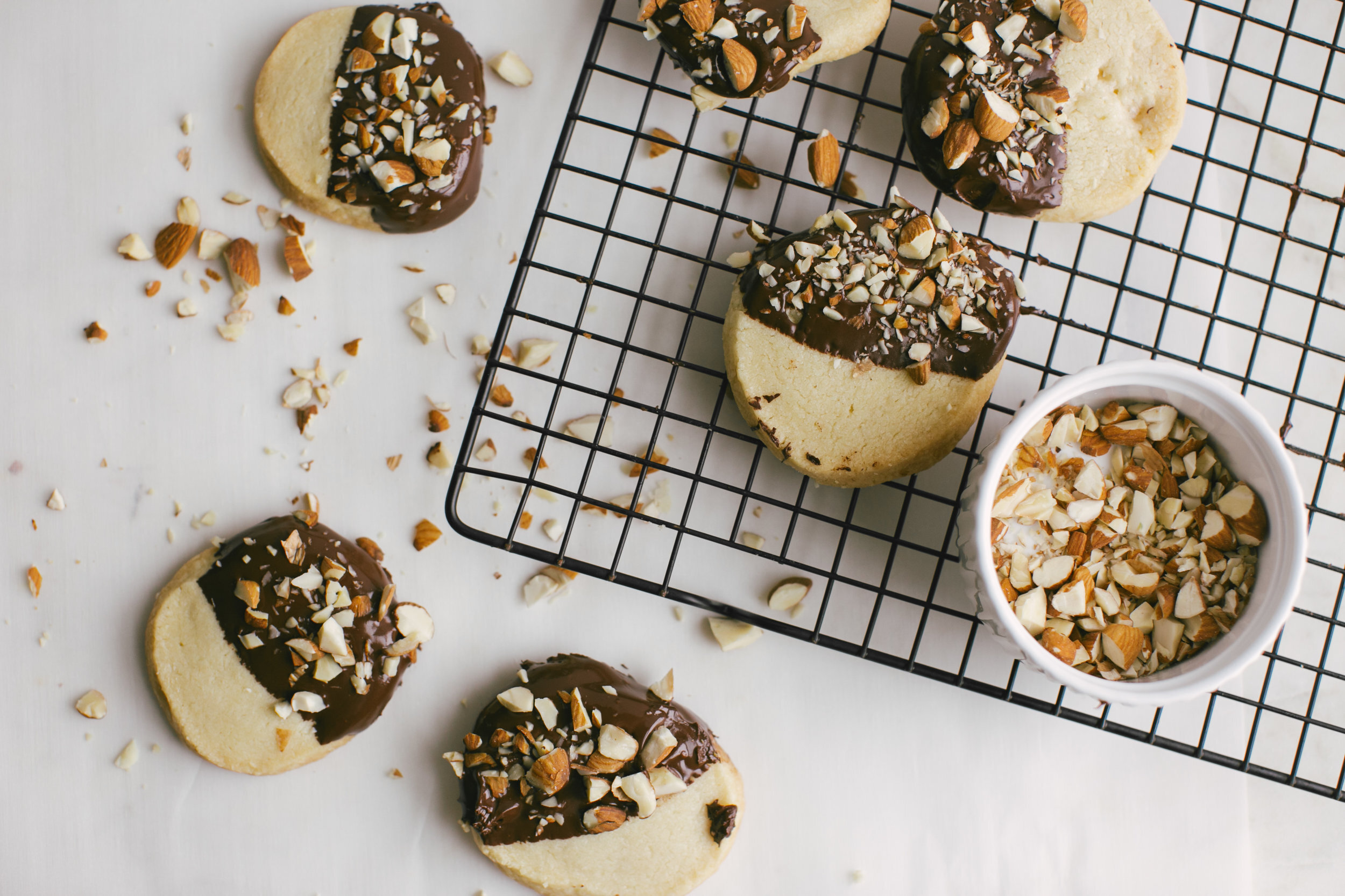 Chocolate Dipped Almond Shortbread [and behind the scenes!] — Sarah J ...