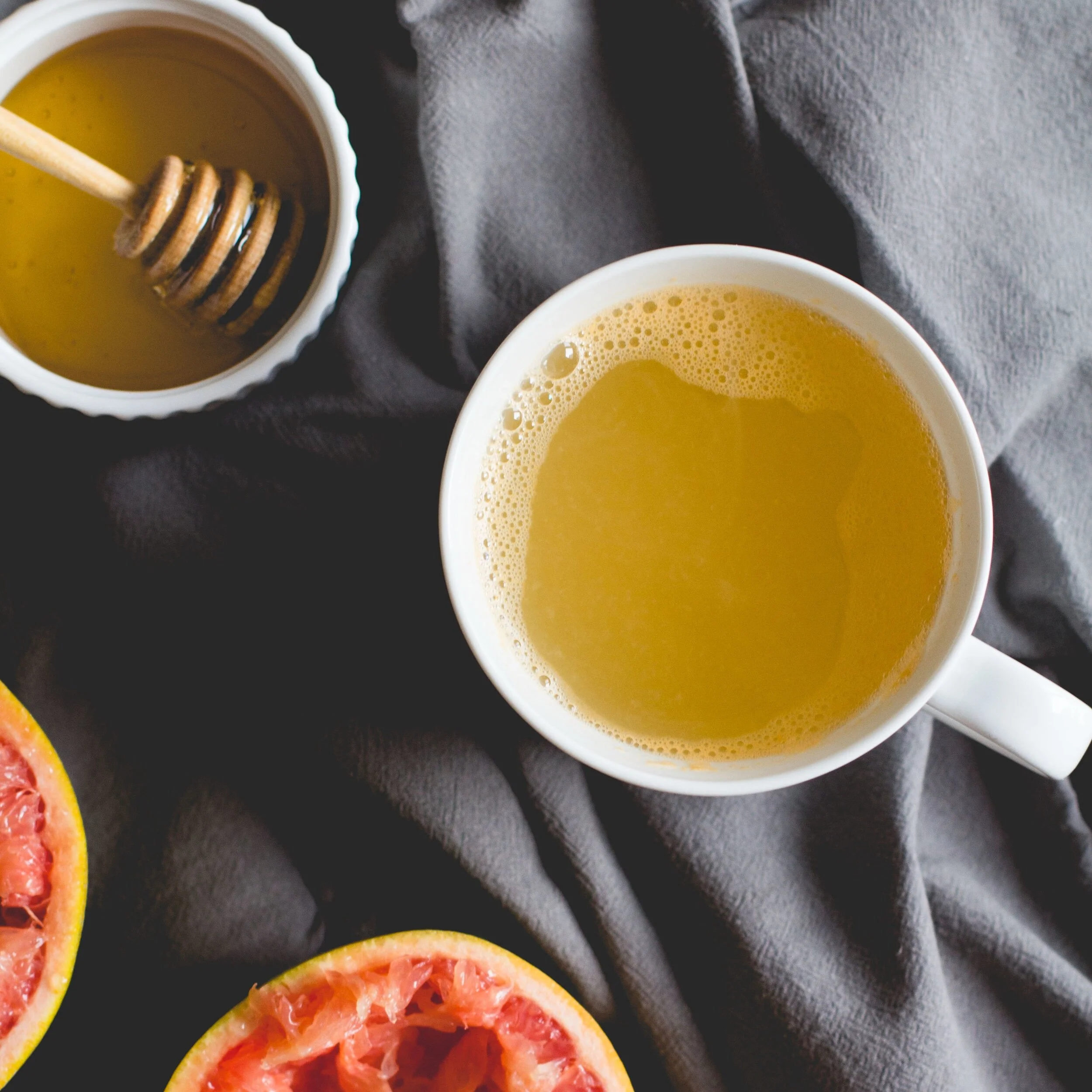 Soothing Grapefruit, Ginger + Honey Tonic