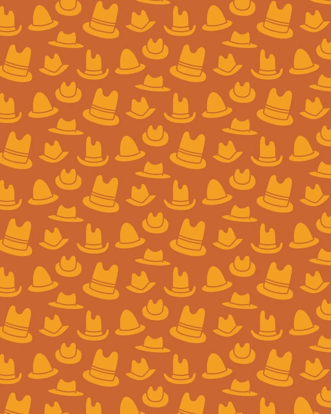 Day 19+20 prompt for the @melanie.johnsson pattern challenge: HATS. The last pattern was super detailed so I had to swing the other way. This is about as simple as it gets. As for the subject matter, for some reason when I think of hats I think of No
