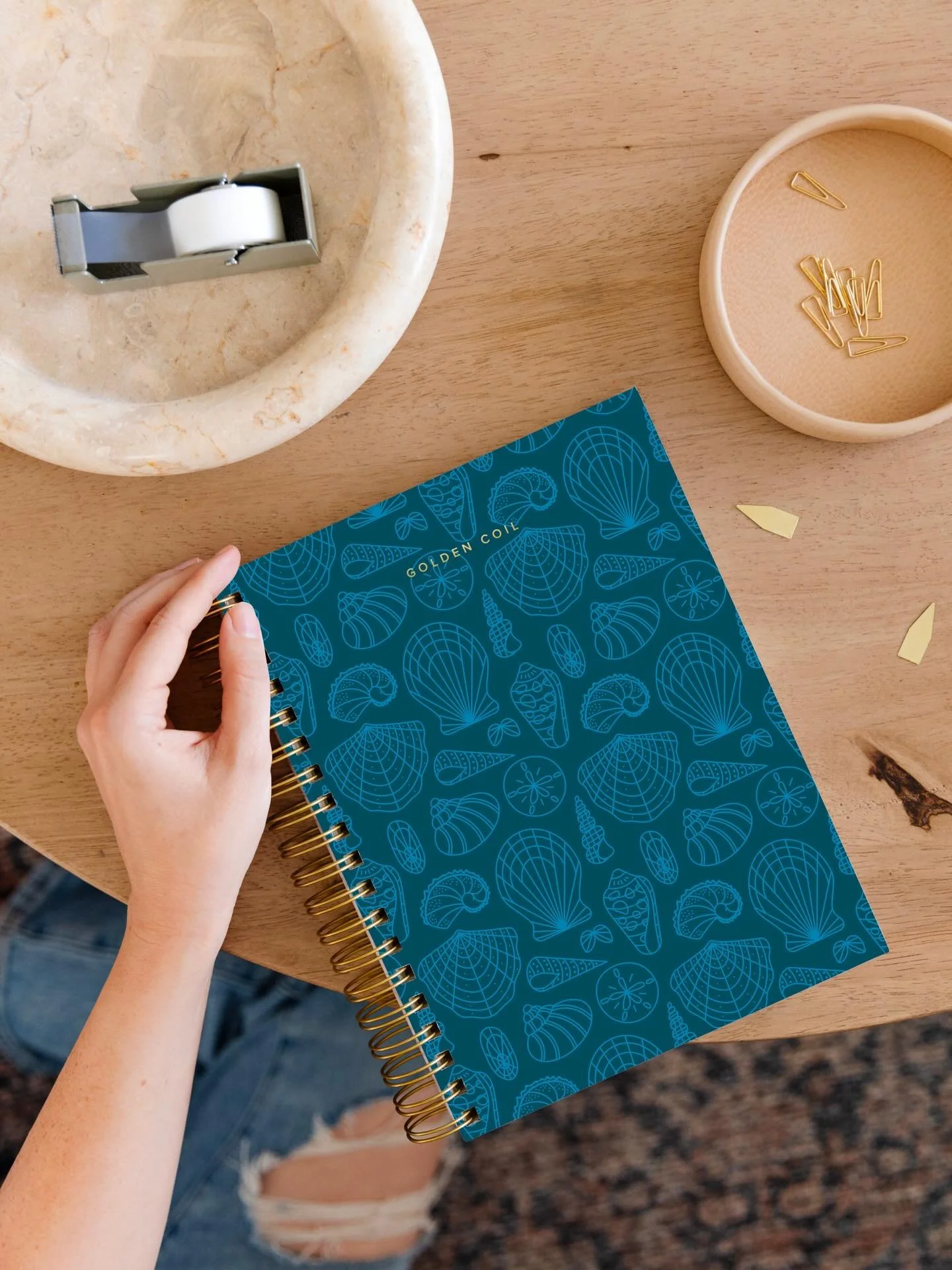 Here&rsquo;s my entry for this year&rsquo;s @golden.coil design contest. I like to think if you hold the notebook up to your ear you can hear the ocean. #GCxDESIGN26