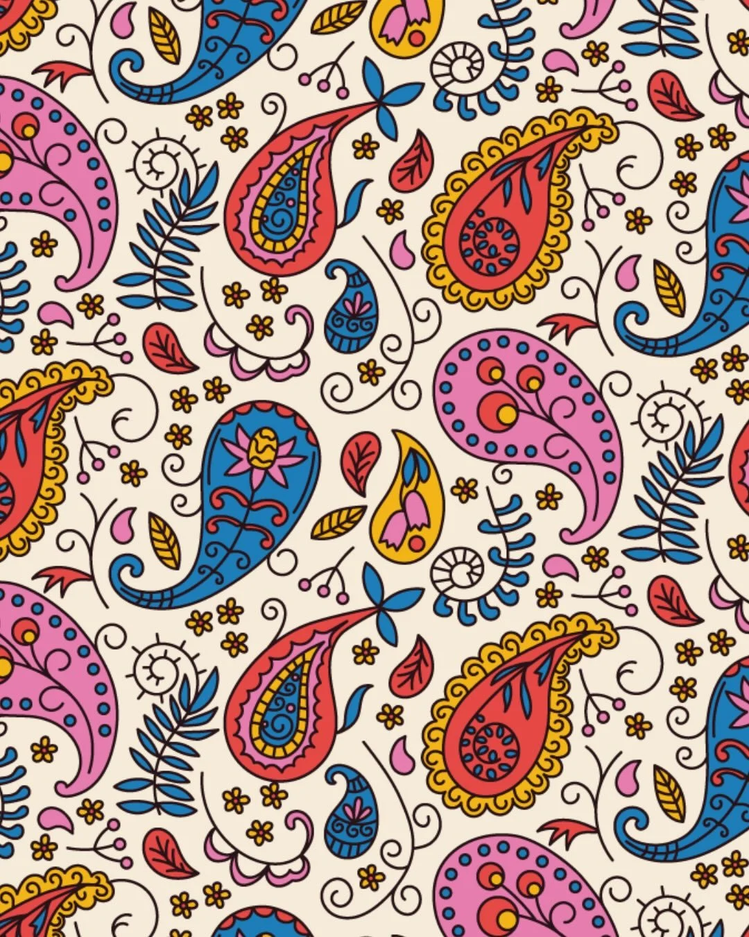 Day 29+30: SWIRLS for the @melanie.johnsson @mimi.for.creatives pattern challenge and a little paisley paradise to close it out.

#thepatternchallengesummer26 #thepatternchallengesummer26LSWIRLS #repeatpattern #surfacepattern