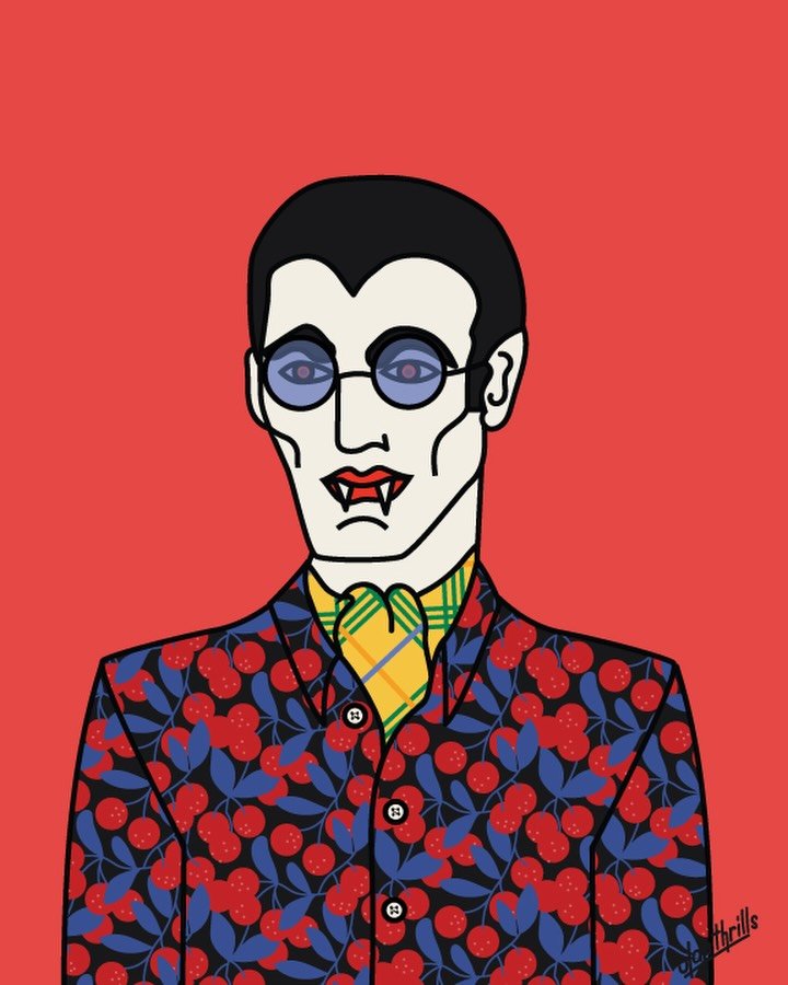 The only thing Dracula craves more than blood is the spotlight, so he never misses a chance to dress up and pose for the camera. He is especially happy that the digital age allows everyone to enjoy his visage. #olanthrills #monsterheadshot #halloween