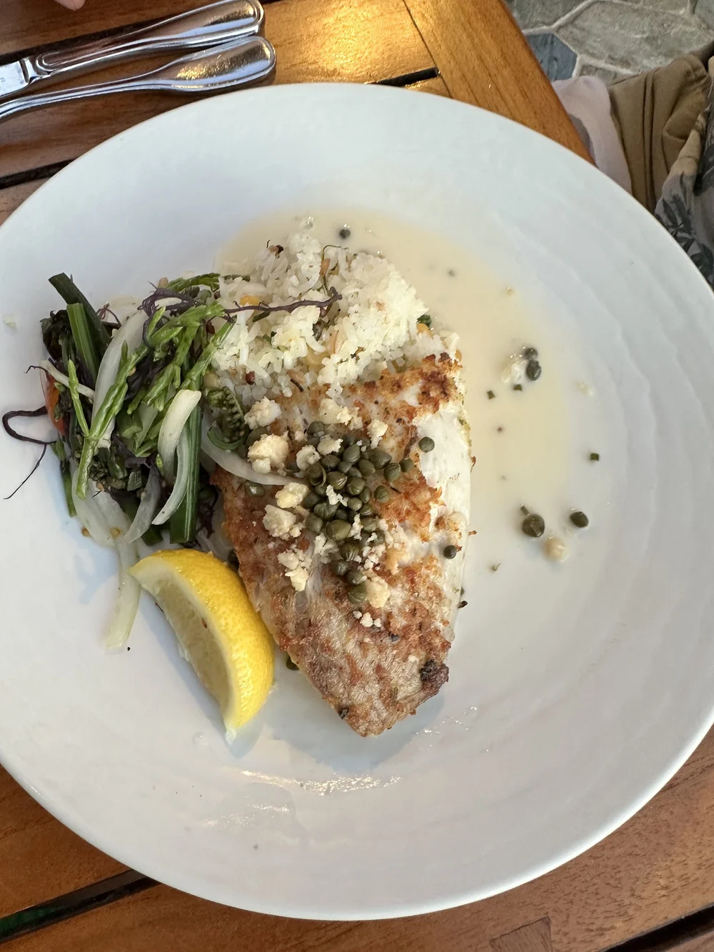 Sautéed Mac Nut &amp; Herb Crusted Fresh Fish