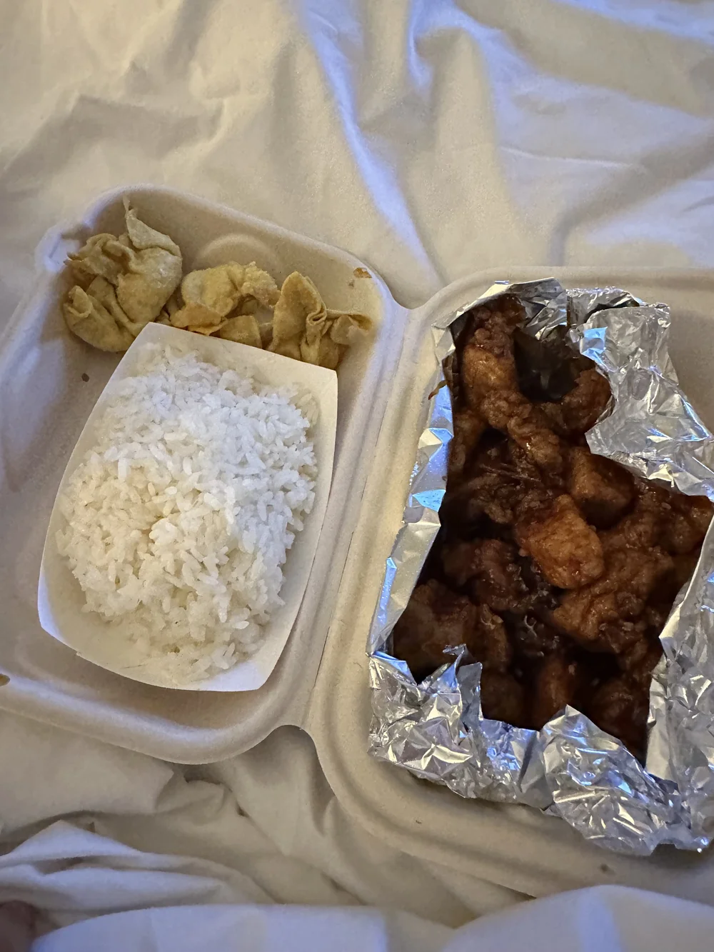 Takeout after a day of hiking