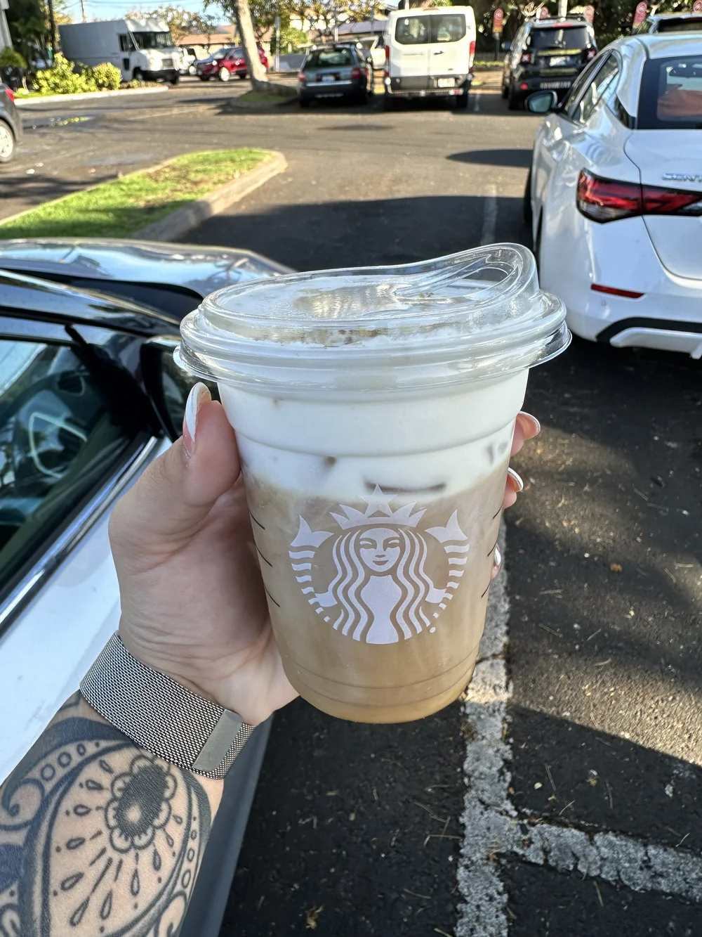 Macadamia nut coffee with cold foam