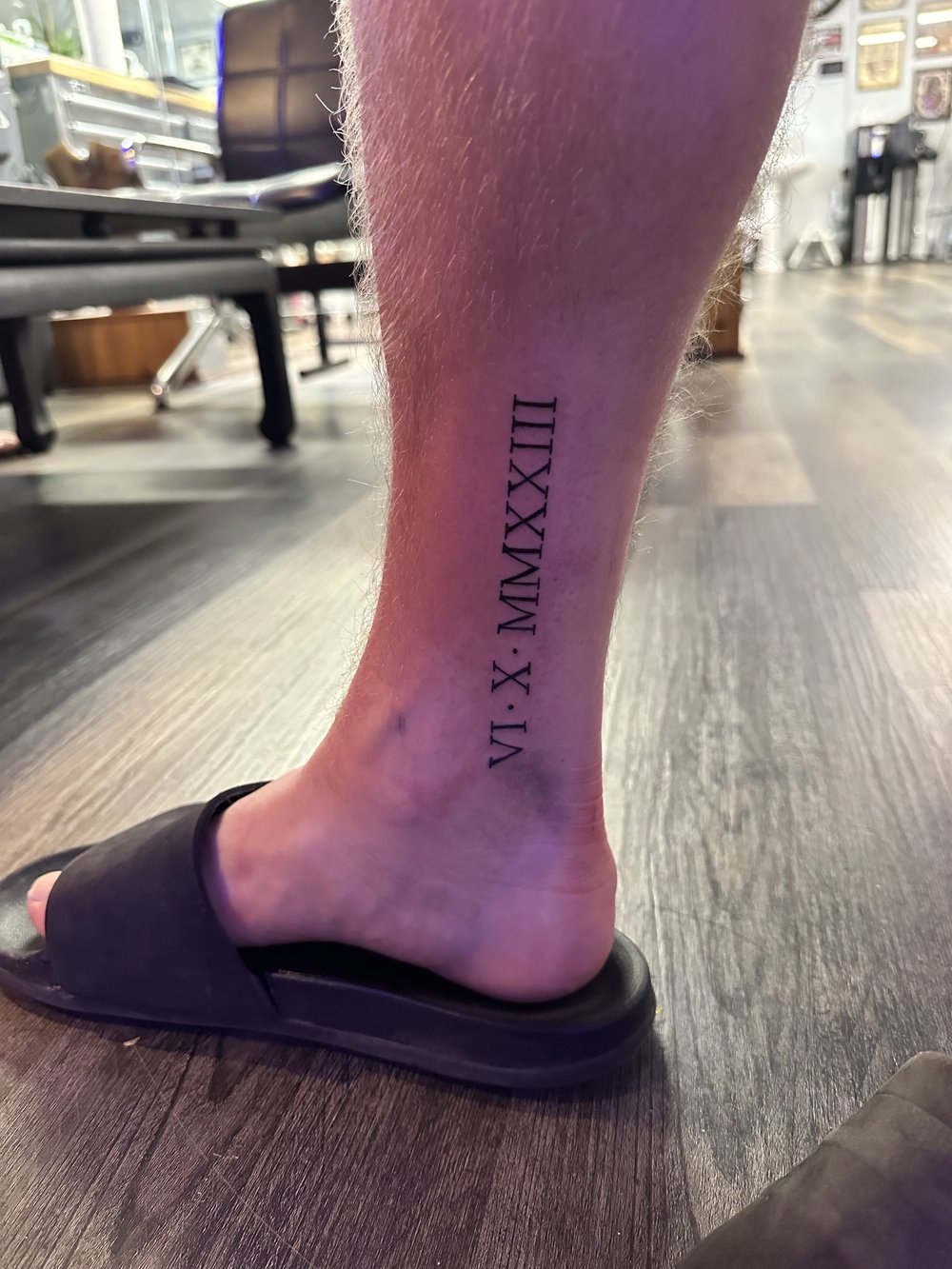 Ry got our wedding date tattooed 