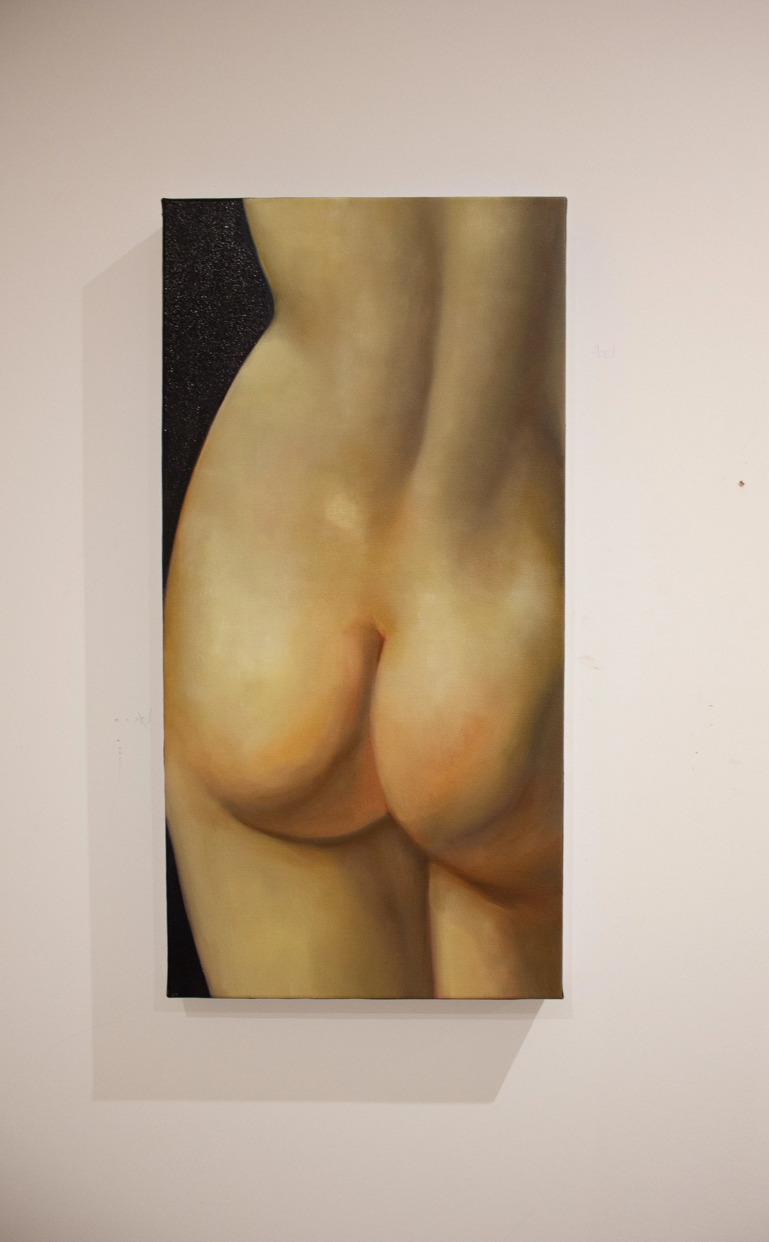 Butt Study ii, 2026. 12 x 24 inches, oil on canvas.