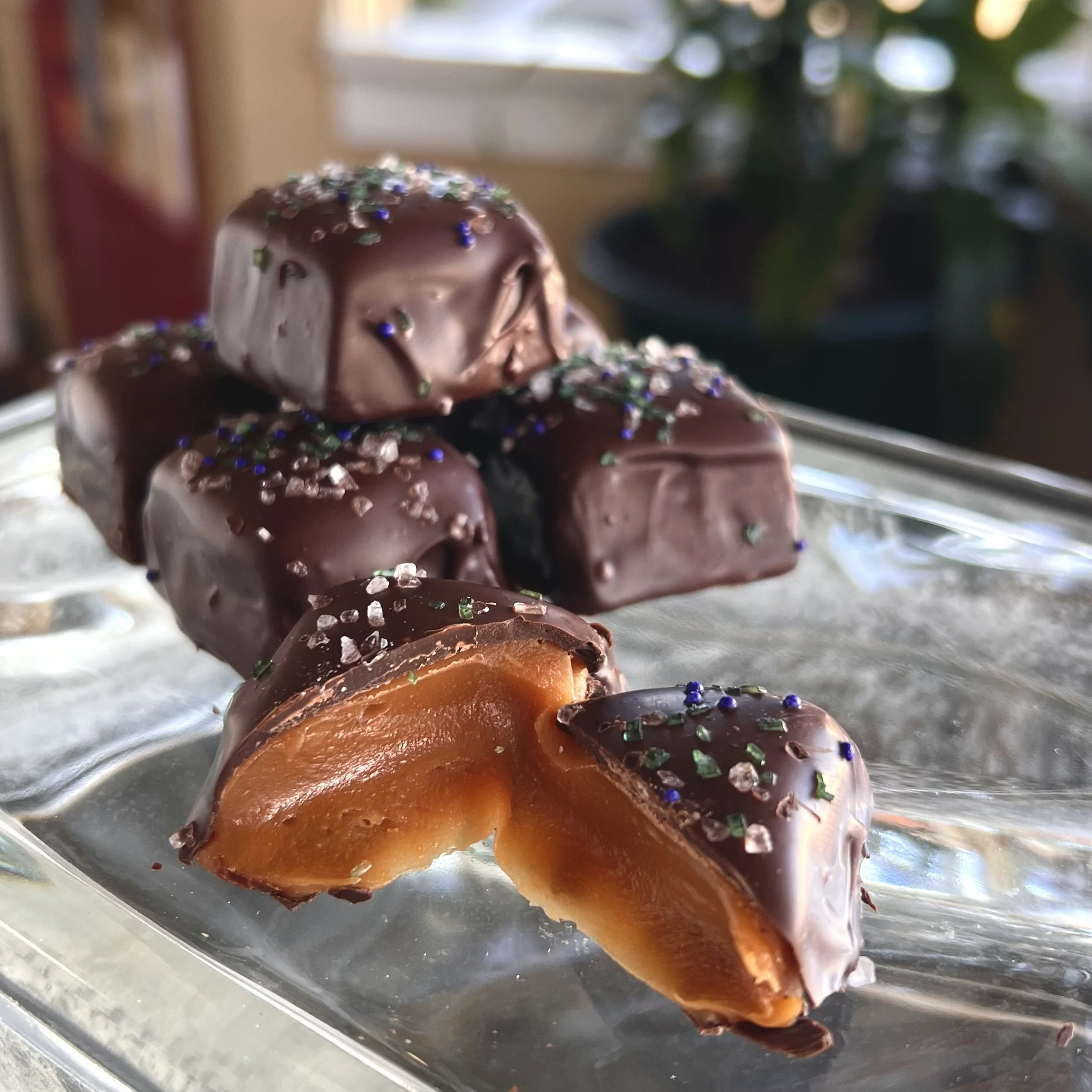 Salted Lavender Caramels
