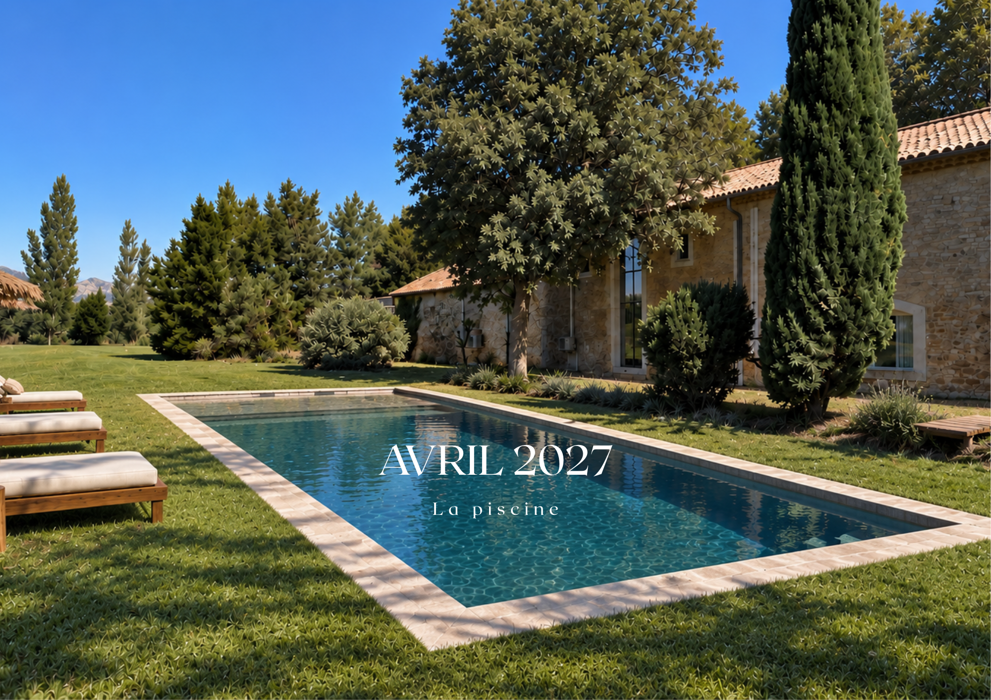 La piscine privée du Mas Avril 2027