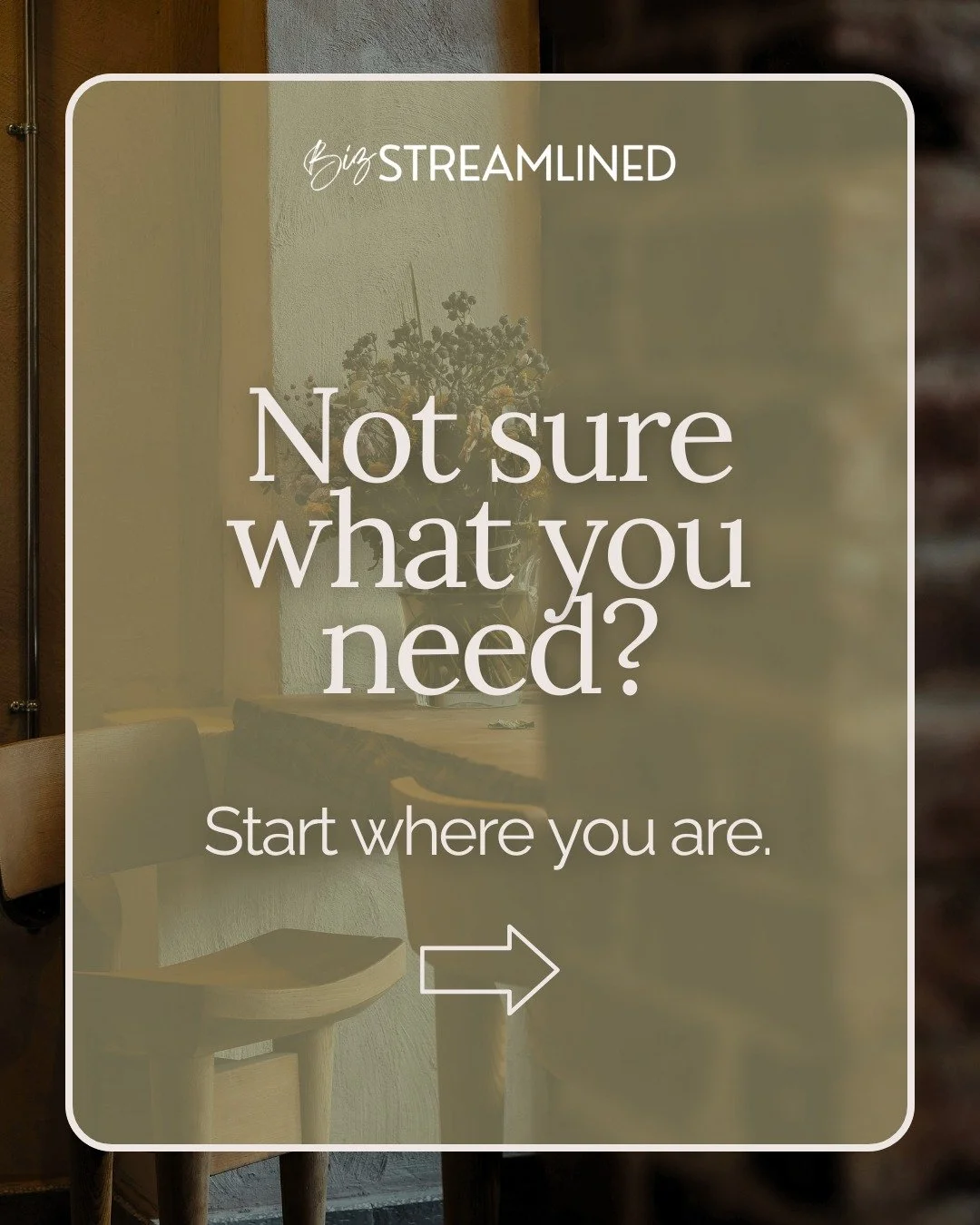 You don&rsquo;t have to know exactly what you need before asking for help. 

Most business owners know something isn&rsquo;t working. They just aren&rsquo;t sure what the next step should be. That&rsquo;s exactly why BizStreamlined offers different w