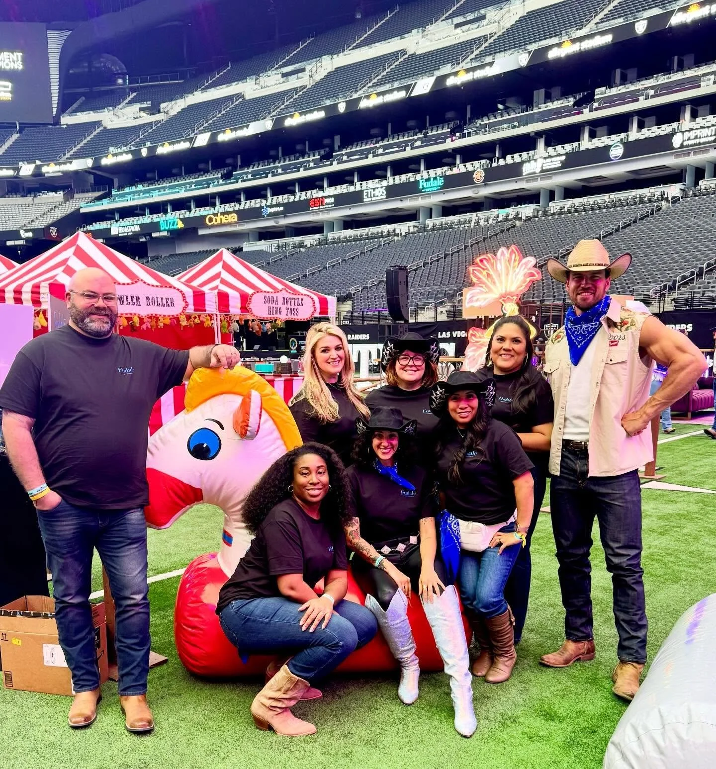 Boots on, country mode activated 🤠
Thank you, @allegiantstadium, for having #TeamFudale at the Tournament of Champions&mdash;we had a blast!