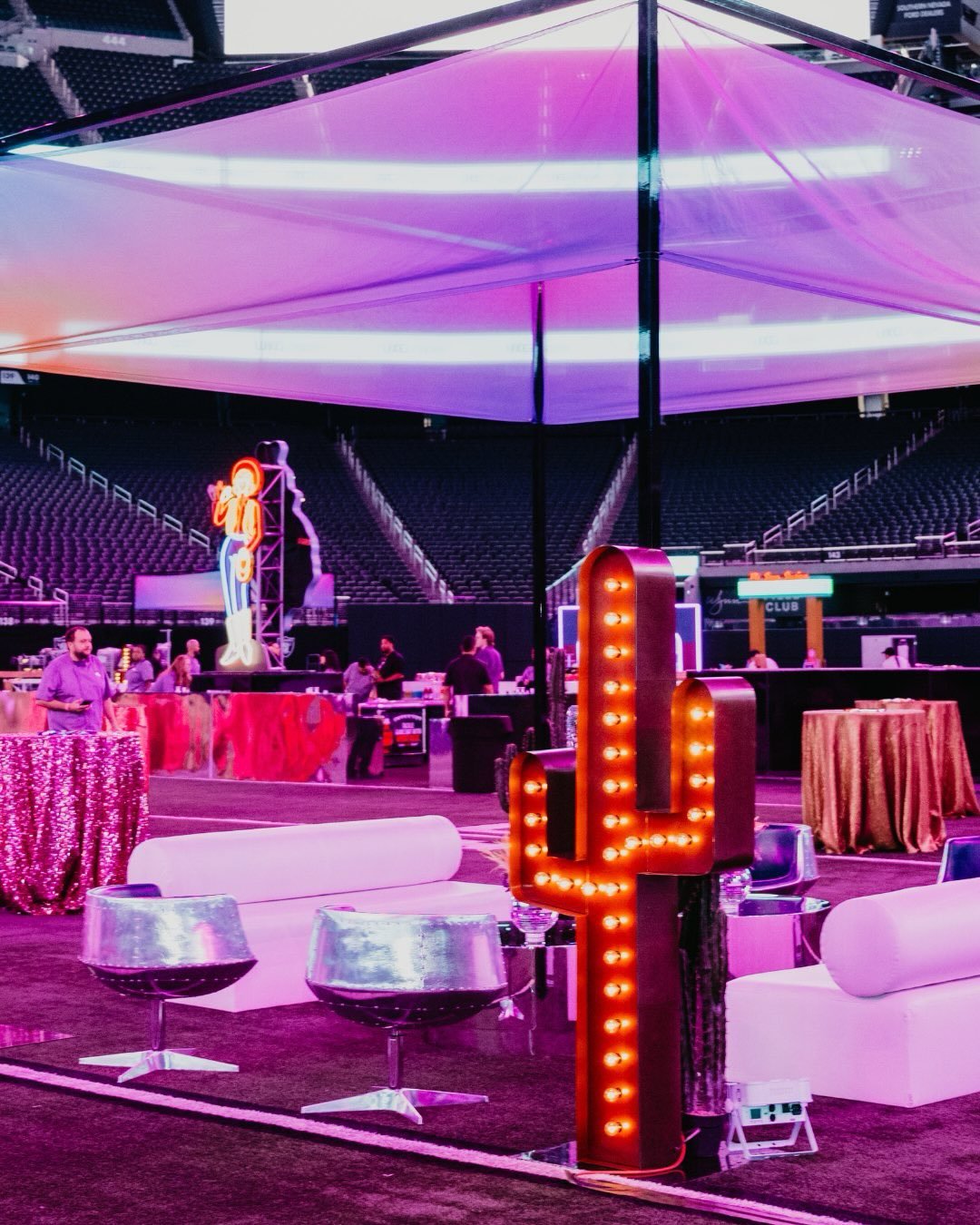 We turned this venue into a glowing honky-tonk &mdash; where cowboy boots met electric lights and the dance floor never slowed down. From high-energy performances to themed activations and immersive entertainment, every corner brought the Neon Cowboy