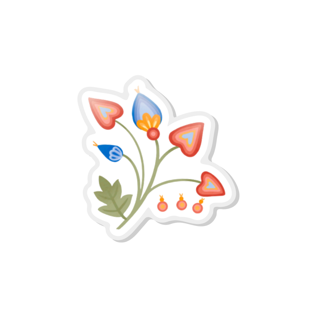 Ojibwe Floral Vinyl Sticker